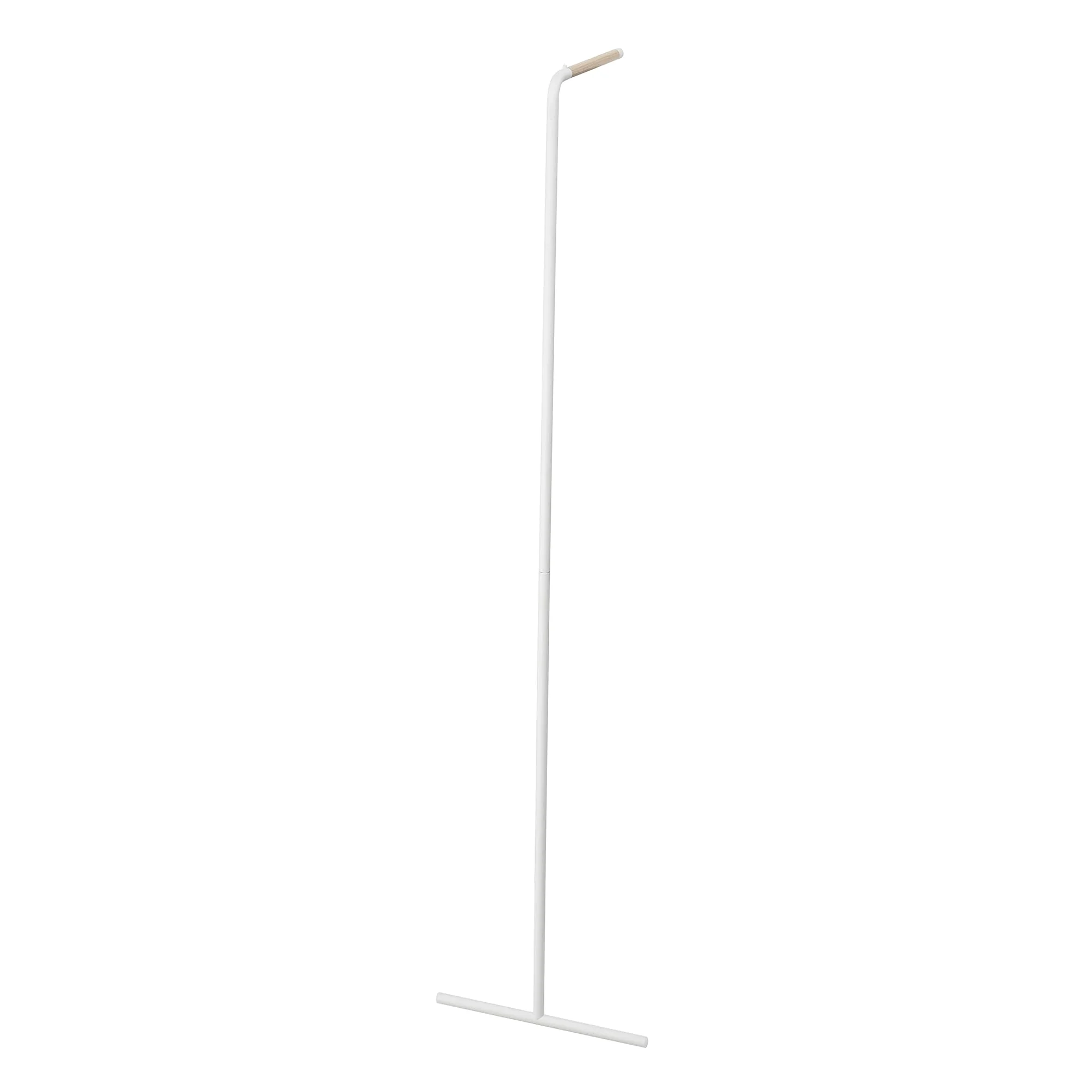 YAMAZAKI 7550 TOWER Leaning Coat Hanger White Steel Wood 38.5 x 42 x 160 cm