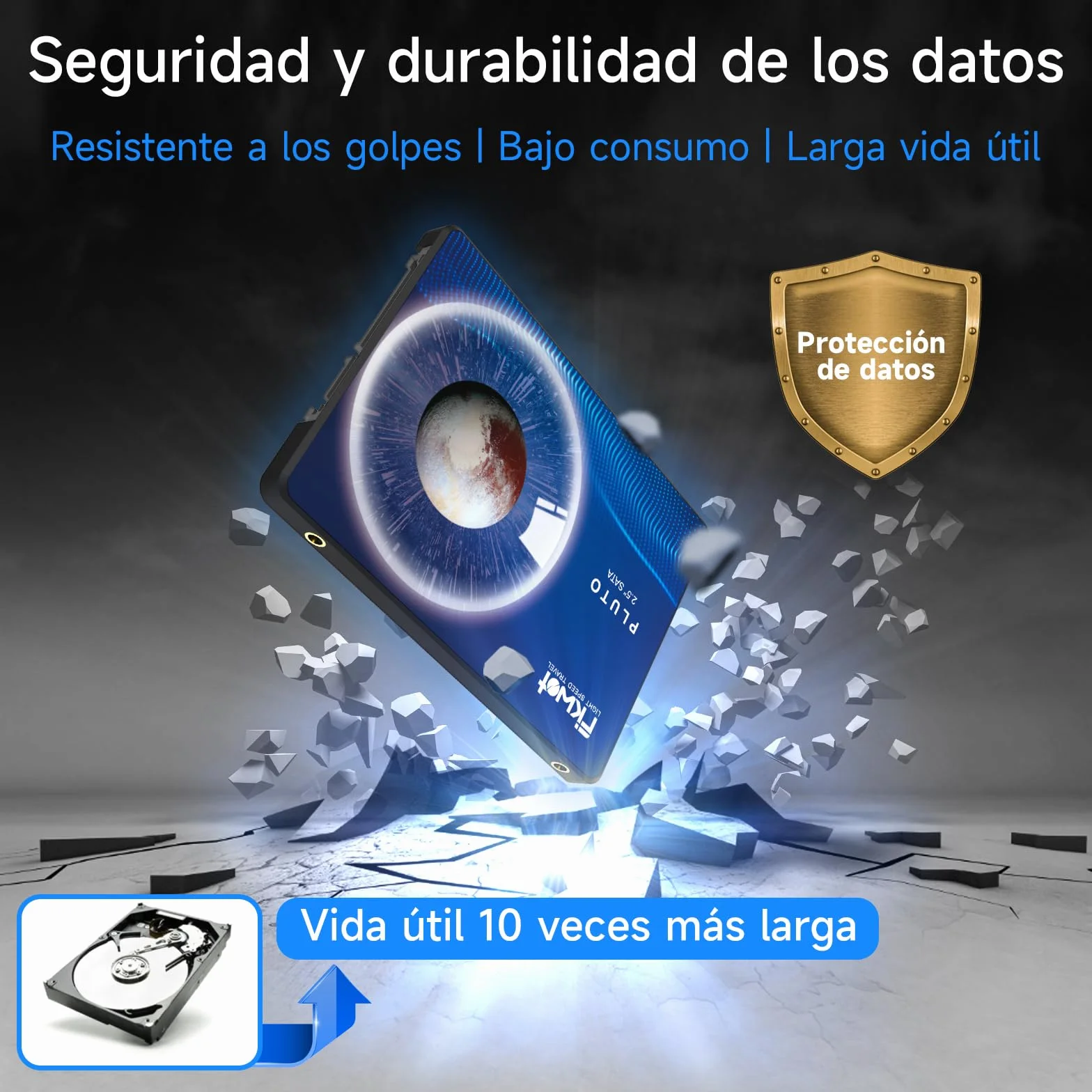 Fikwot FX815 SSD 256GB SATA III Disco Sólido Interno 2.5 Pulgadas, 6GB/s, hasta 550 MB/s para Actualización de Portátiles y Escritorios