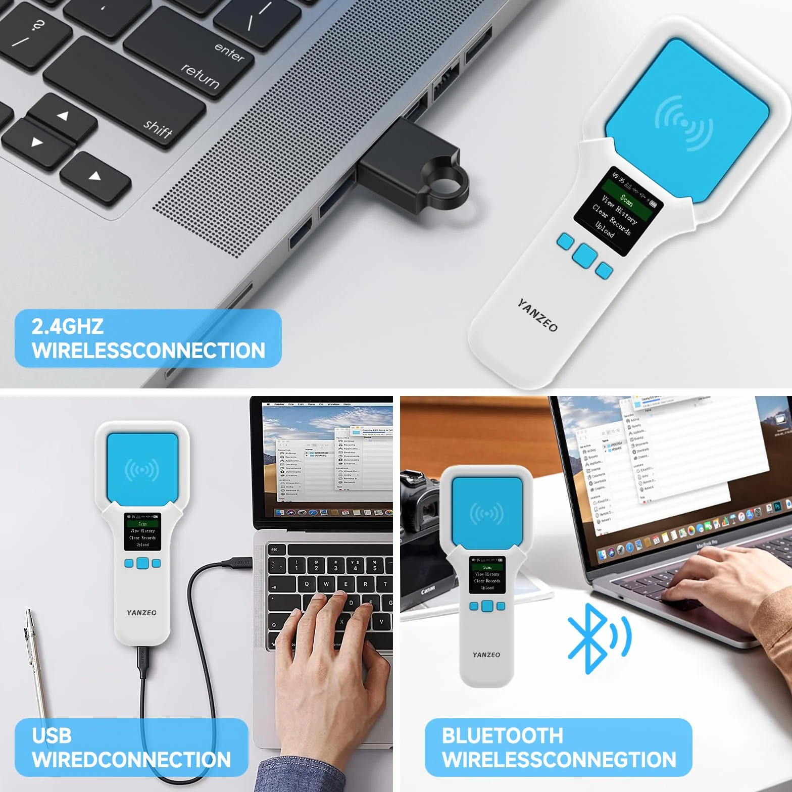 Lector RFID UHF SR300 860-960 MHz Bluetooth Mano