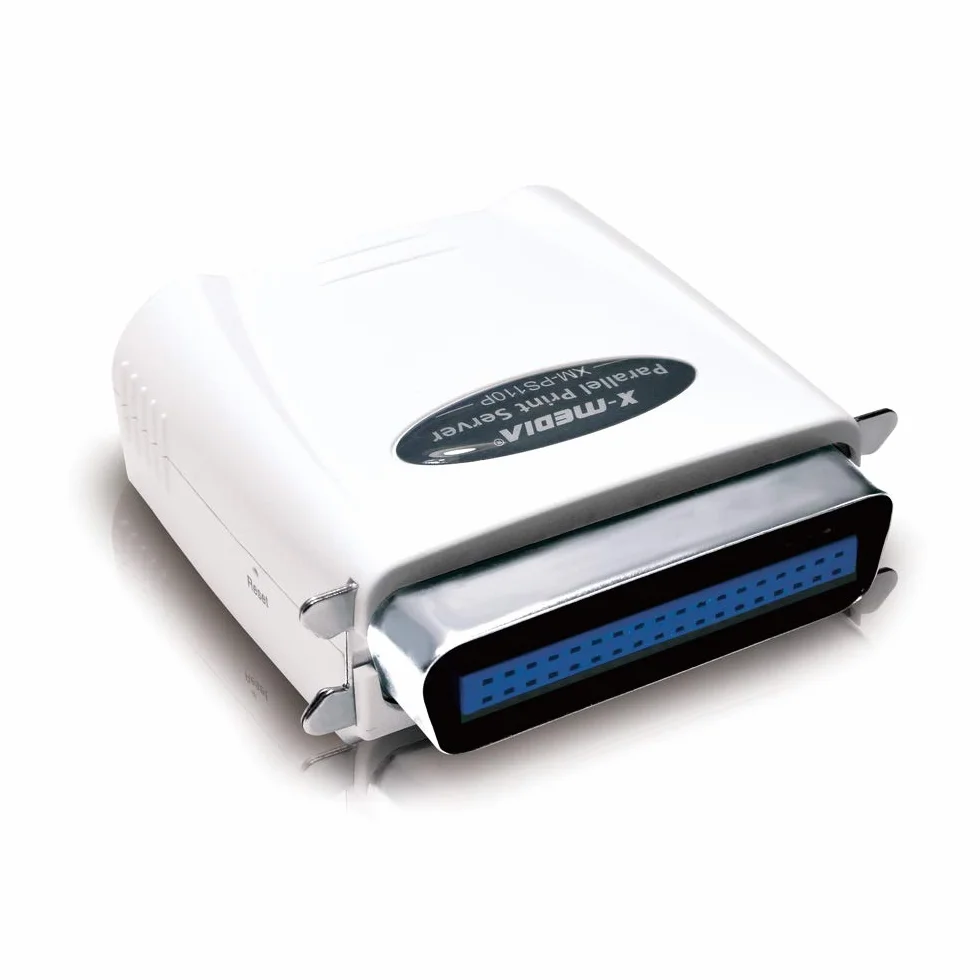 X-MEDIA XM-PS110P Servidor de impresión paralela Fast Ethernet de 1 puerto 10/100Mbps | Servidor de impresión en red de puertos paralelos Centronics