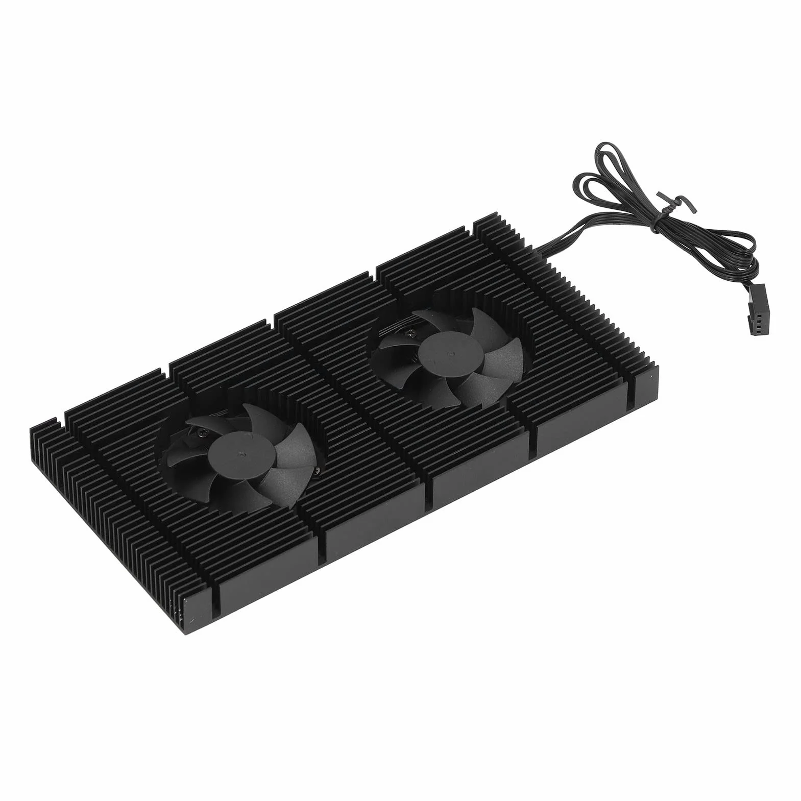 Tnfeeon Disipador de Calor de Ventilador PWM de Aluminio con Ventiladores Duales 5010, Velocidad Ajustable, Enfriador de Refrigeración de Memoria de Plano Posterior para Radiador (Almohadilla de 0,5