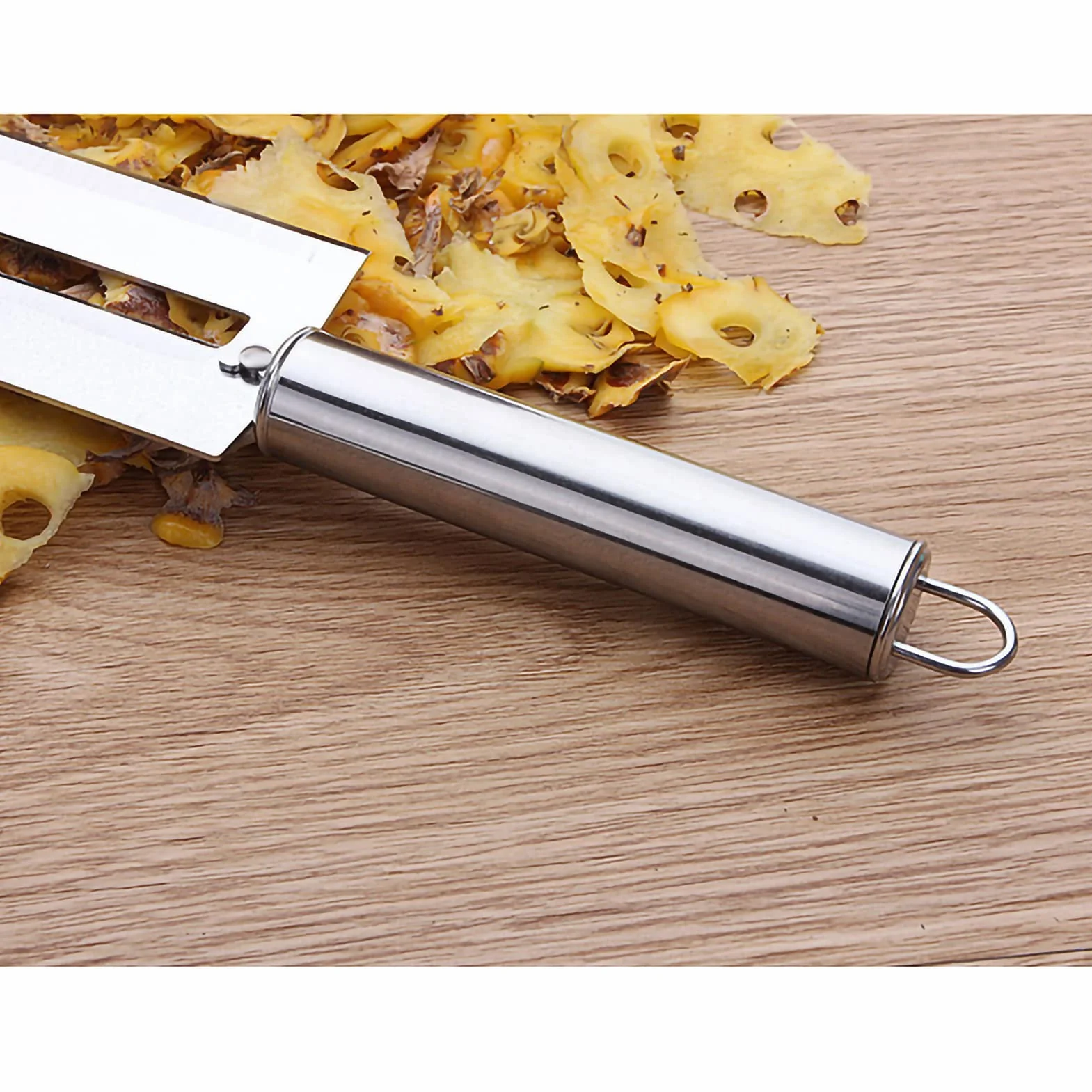 Cuchillo de Acero Inoxidable, Doble Cara, Pelado de Frutas, Cuchillo de Caña de Azúcar
