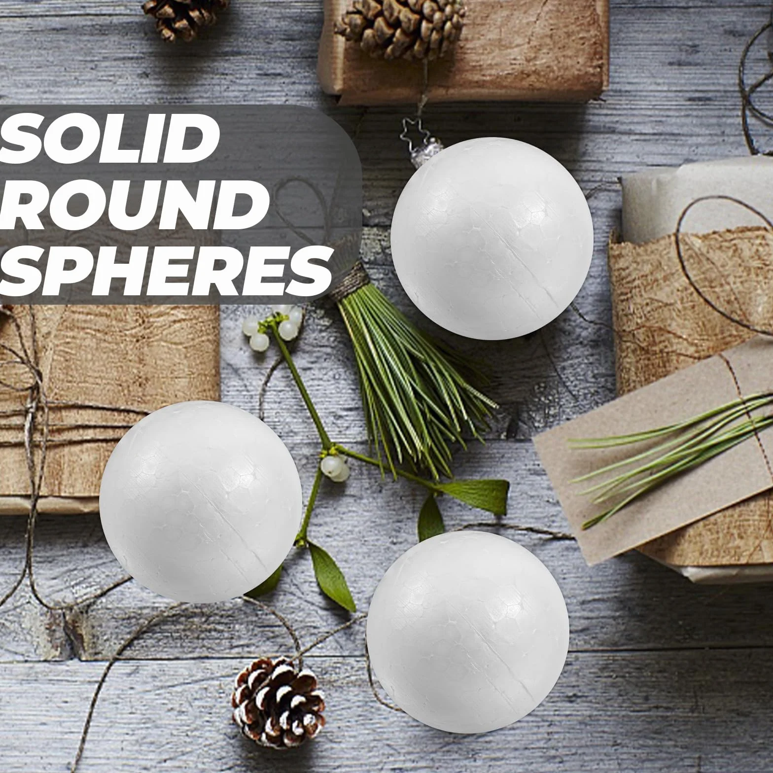 Bolas de Poliestireno 5 cm 50 Piezas para Manualidades DIY Navidad Bodas