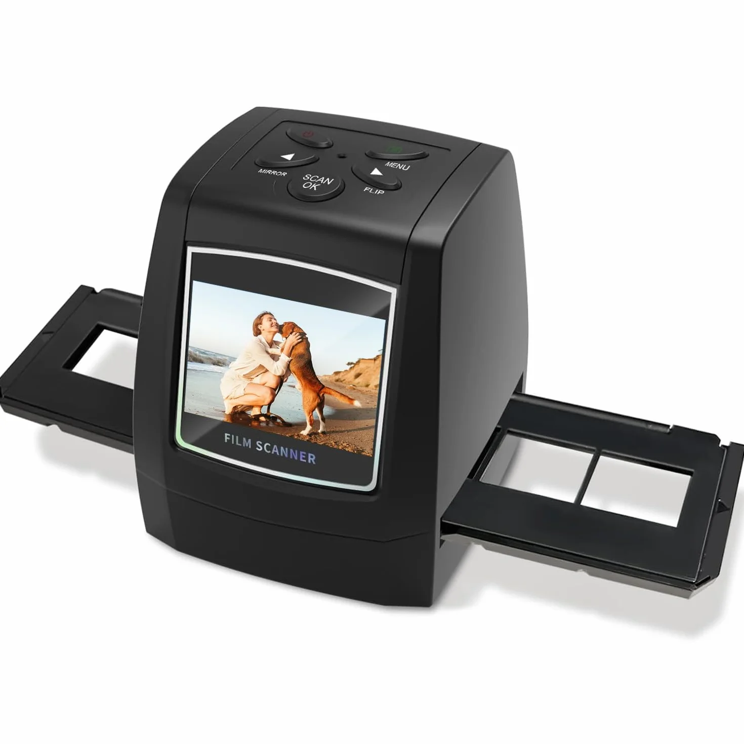 Escáner de película para 35mm Negativos y Diapositivas, Escáner de Alta resolución con 2,4" LCD, Convertidor No se Requiere PC y Software