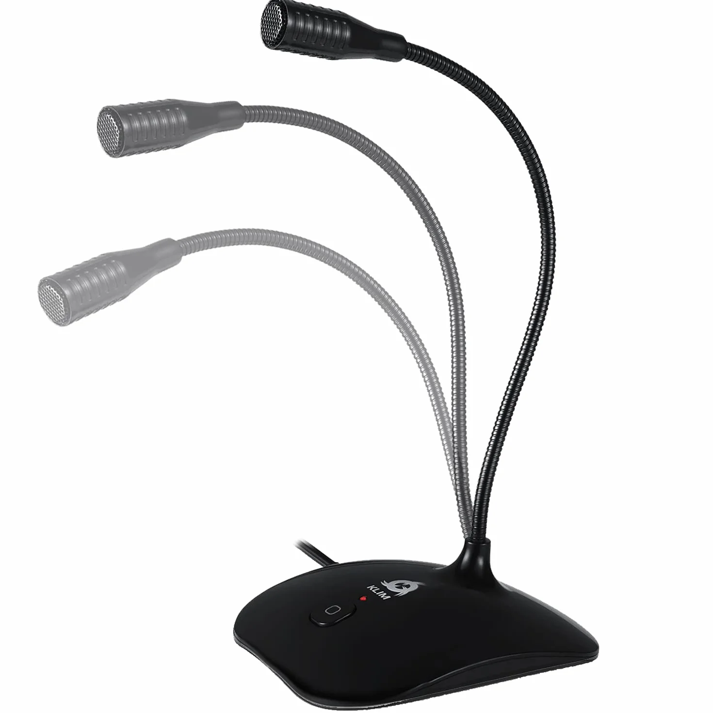KLIM Talk - Micrófono USB para PC y Mac - Amplia Compatibilidad - con Botón Silencio - Micrófono de Grabación Profesional de Alta Definición - Nueva - Negro