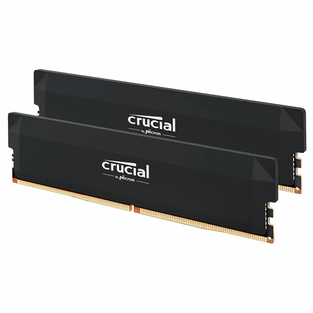 Crucial Pro RAM DDR5 32GB (2x16GB) 6000MHz CL36, Overclocking Gaming, Intel XMP 3.0 / AMD Expo, PC Memoria, Negro - CP2K16G60C36U5B