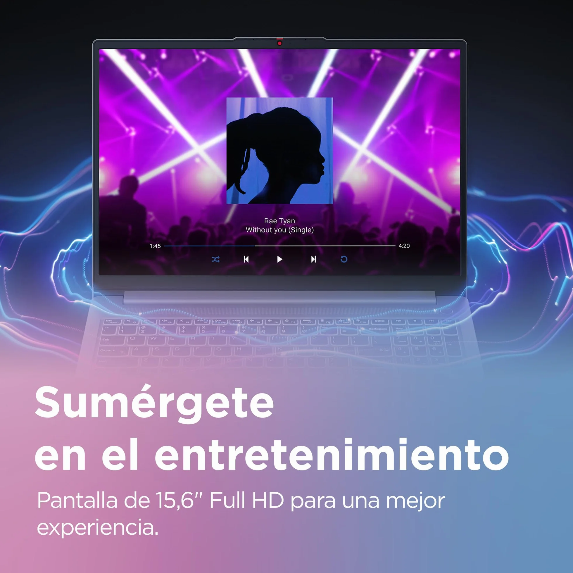 Lenovo IdeaPad Slim 3 Gen 8 – Ordenador Portátil 15.6'' FHD (Intel Core i3-N305, Intel UHD Graphics, 8 GB RAM, 256 GB SSD, Wi-Fi 6, Win 11 Home, Office Trial) Teclado QWERTY Español - Azul Abismo