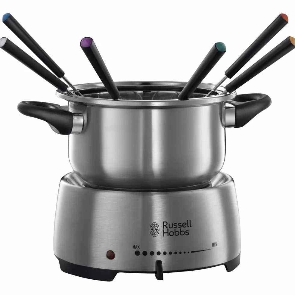Russell Hobbs Fiesta - Fondue Eléctrica (1200 W, 1,7l, Acero Inoxidable, para Fundir Chocolate o Queso) - ref. 22560-56