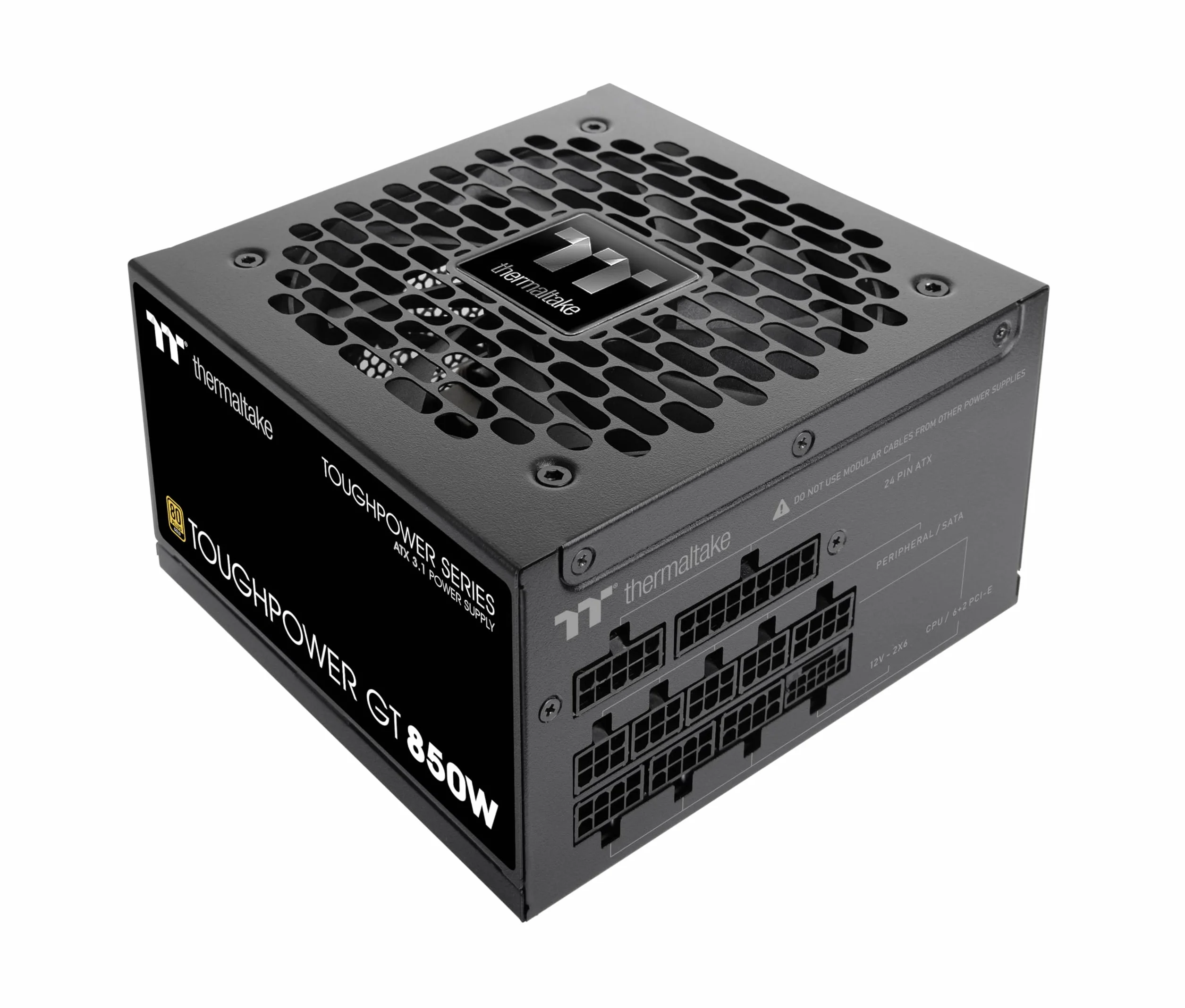Thermaltake Toughpower GT 850W | Fuente de Alimentación Totalmente Modular ATX 3.1 | PCIe 5.1 12V-2x6 Nativo | 80 Plus Gold | Ventilador 120mm Silencioso | Smart Zero Fan | 5 Años Garantía | Negro