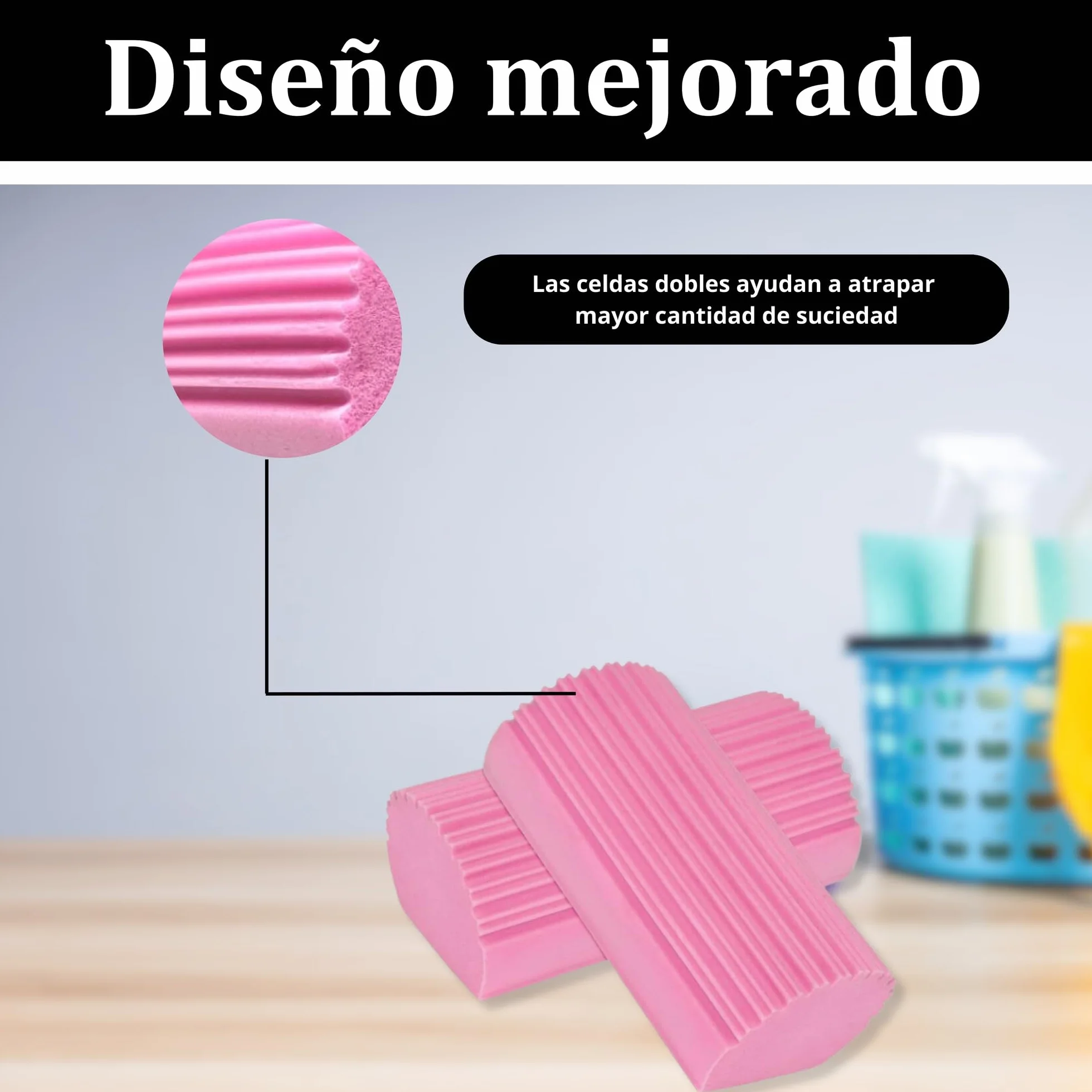 Esponja Atrapapolvo Mágica Plumero Mejorado 4PCs Para Limpieza
