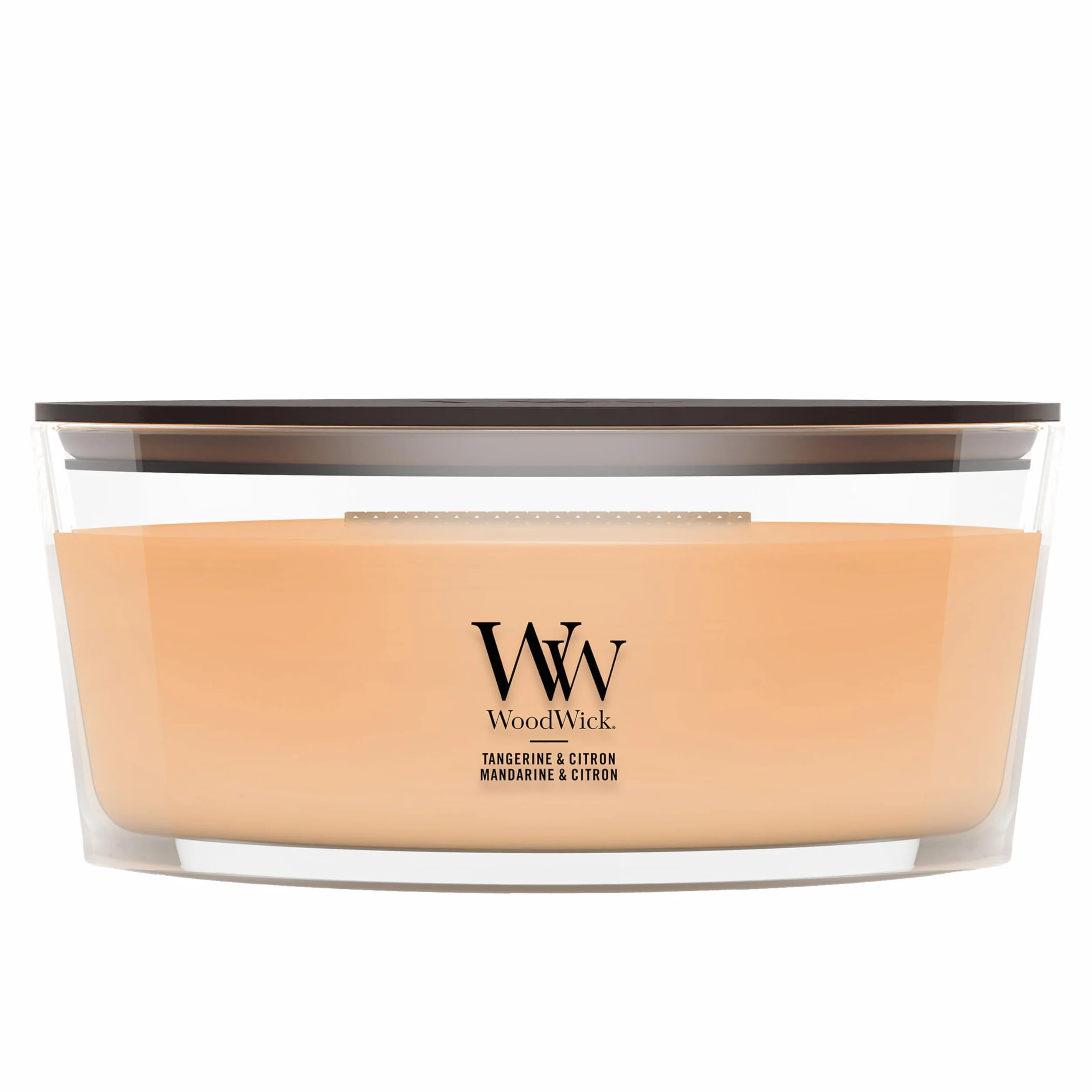 WoodWick | Vela Elíptica | Mandarina y Limón | Gran regalo para mujeres