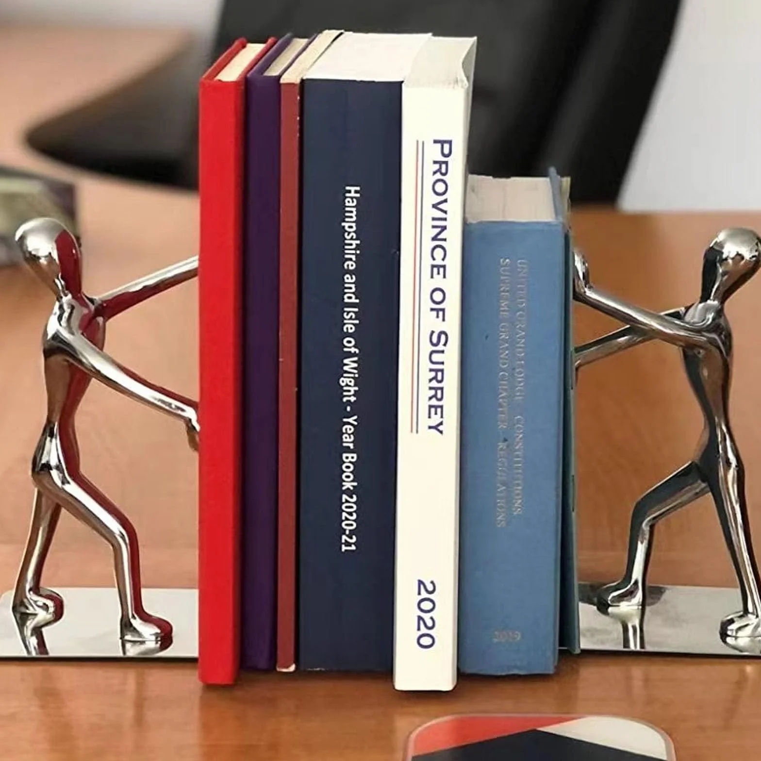 Sujetalibros Decorativos de Metal para Libros Pesados, Estabilizadores Hogar y Oficina