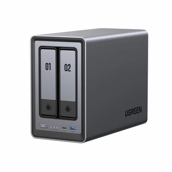 Ugreen Nasync Dxp2800 Nas System 2-Bay Compatta Intel? N N100 8 Gb Ddr5 0 Tb Ugos Pro Nero (ugreen Nasync Dxp2800 Nas System 2-Bay)