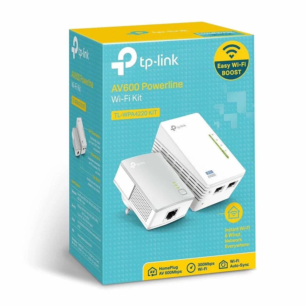 TP-Link TL-WPA4220 Kit Adaptadores Línea Eléctrica WiFi AV 600 Mbps Repetidor Red 3 Puertos Blanco