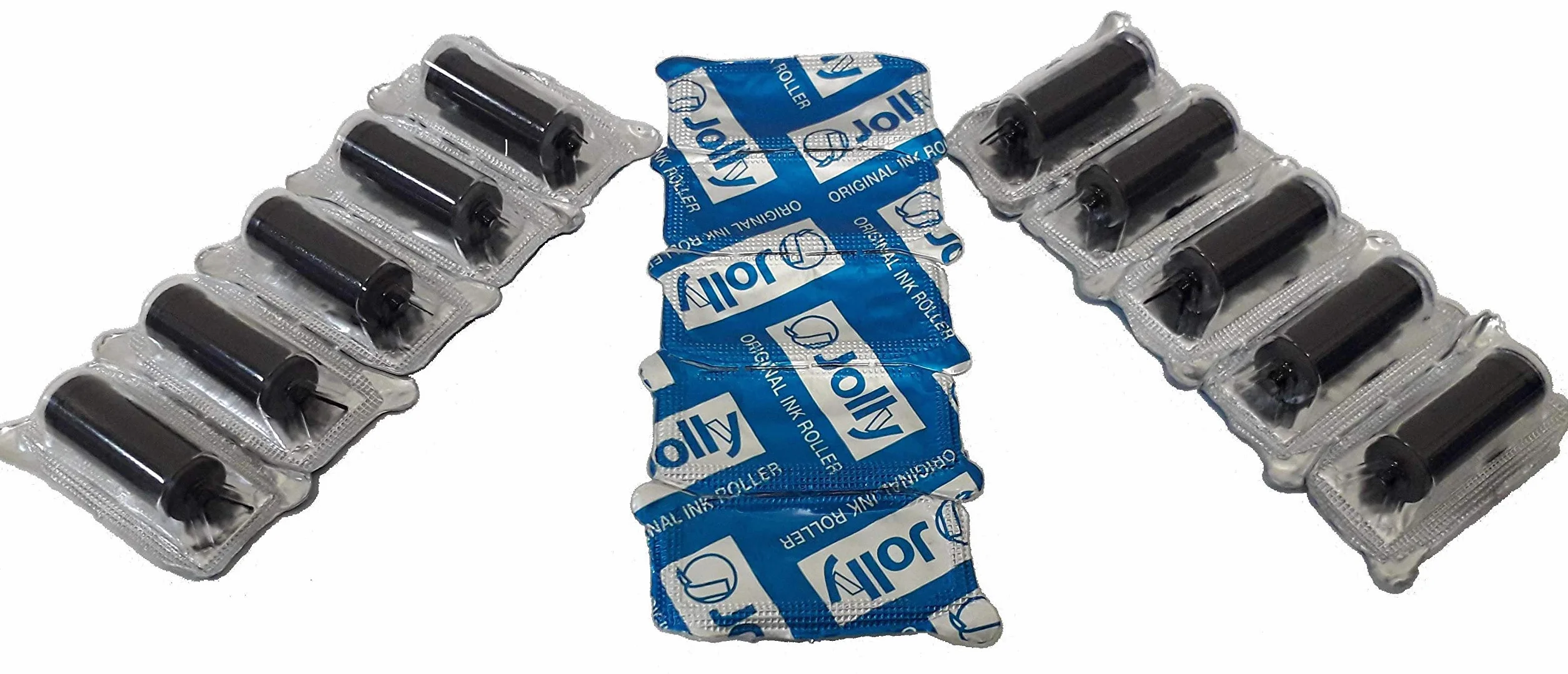 Rodillos de Tinta Negra para Etiquetadoras"Jolly" - Paquete de 5 Unidades