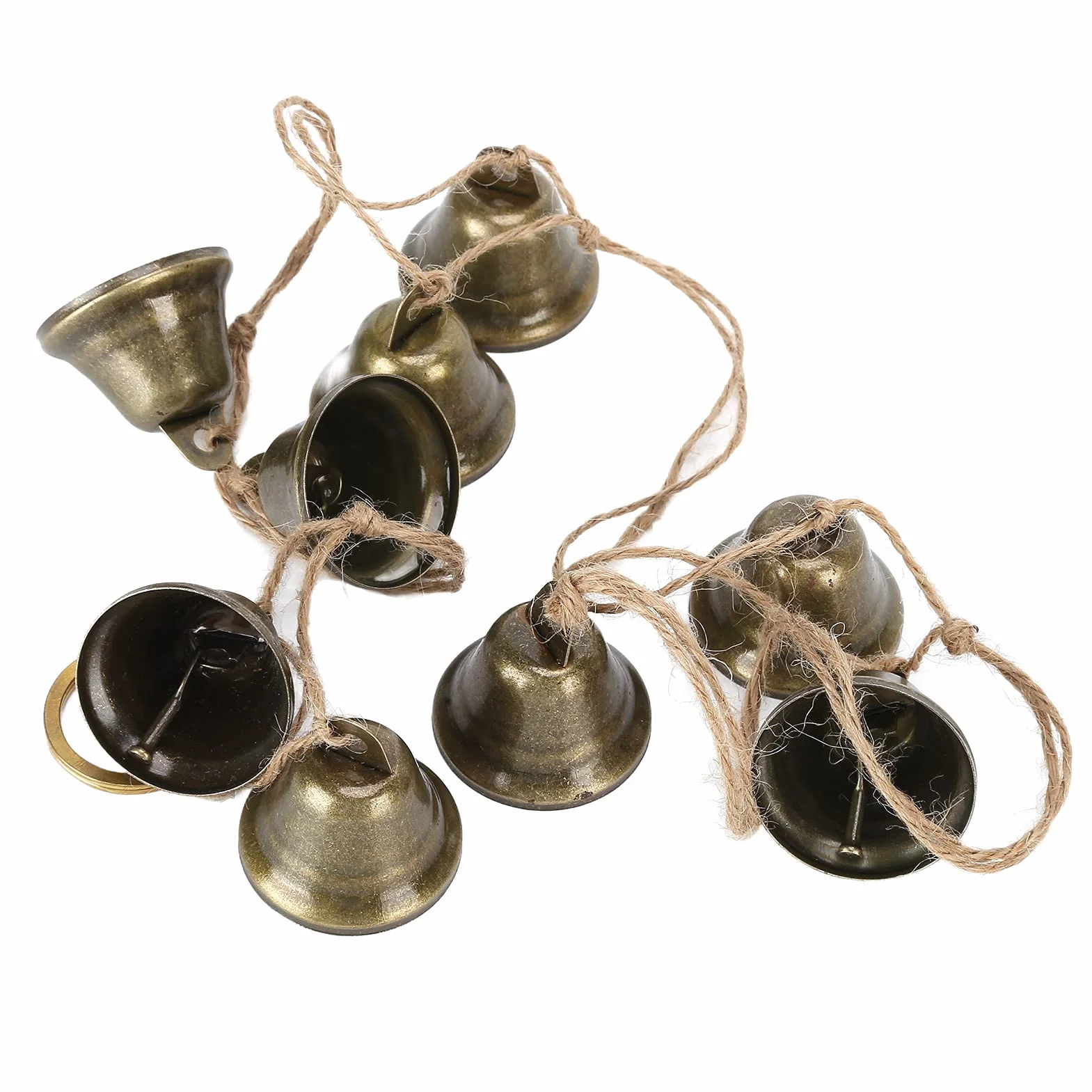 Navidad Cadena De Campanas Colgantes Vintage 9 Cascabeles Guirnalda Estilo Indio Puerta Pequeñas Pared Hogar
