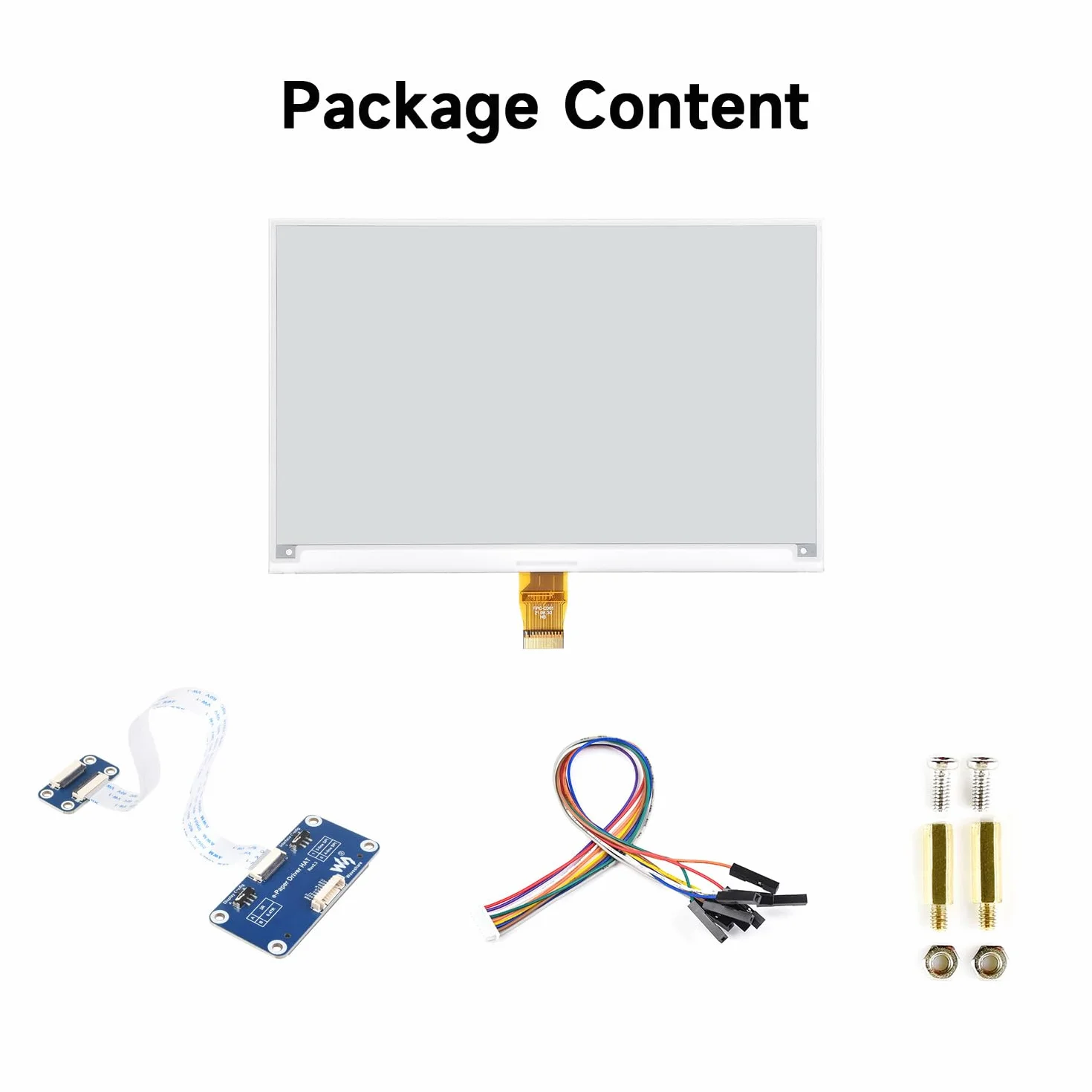 Waveshare 7.5 Inch E-Paper Display Hat Module V2 Kit 800x480 Resolution 3.3v/5v E-Ink Electronic Screen with Embedded Controller SPI Interface Compatible with Raspberry Pi/Jetson Nano/Arduino/STM32