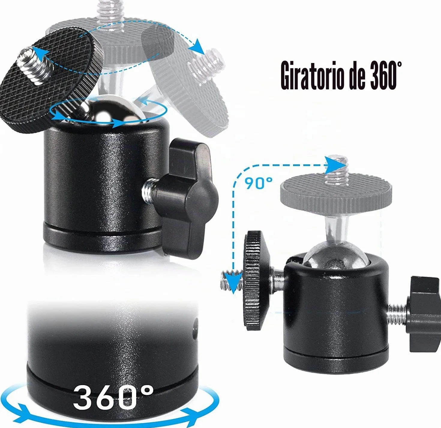 Soporte para Webcam de sobremesa Compatible con Logitech StreamCam C920 C930 C922 C925e Brio C615 y Webcams con Interfaz 1/4''-20 y iPhone teléfono móvil