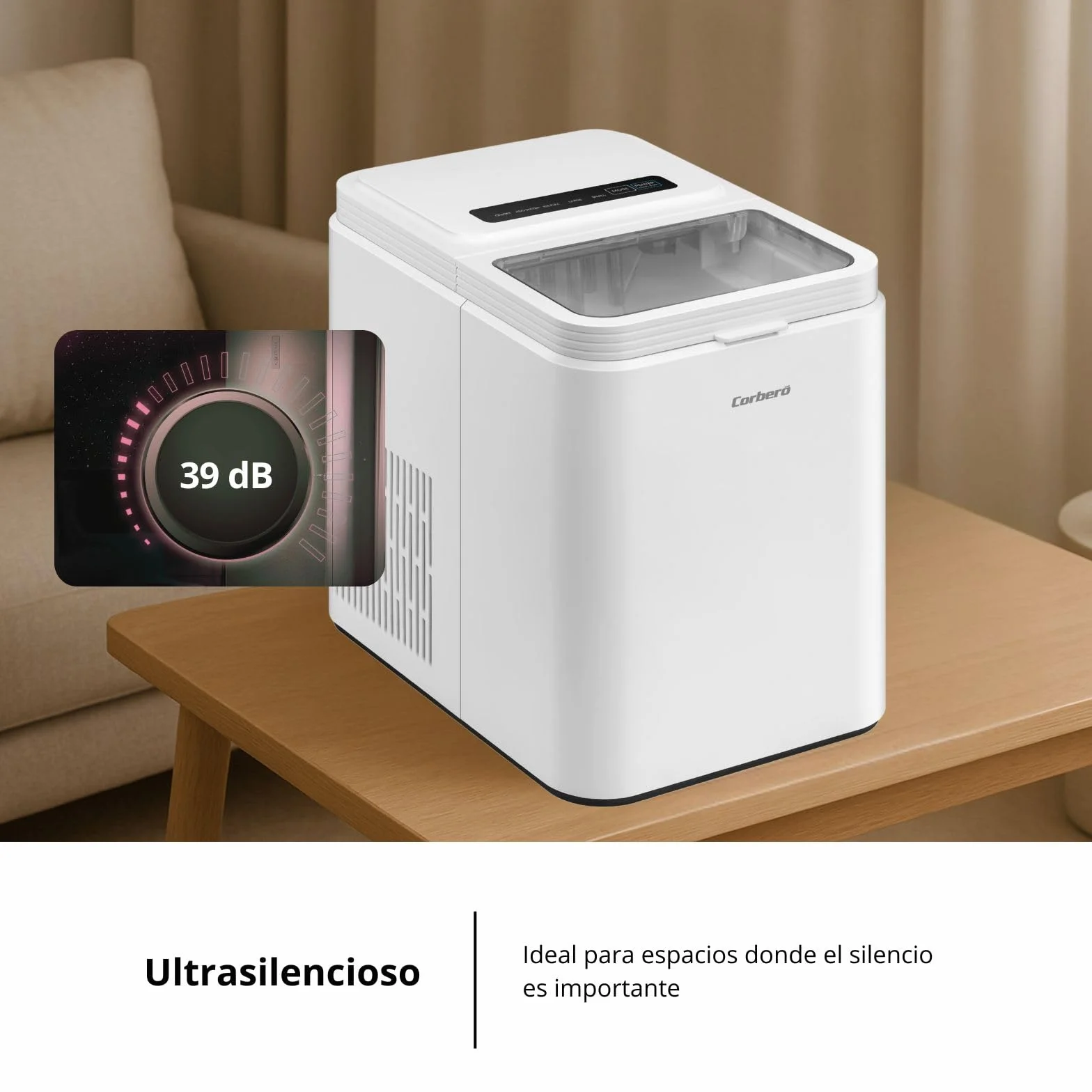 Corberó Máquina de Hielo Automática CMICE12 12 Kg/24h 1,3L Blanco