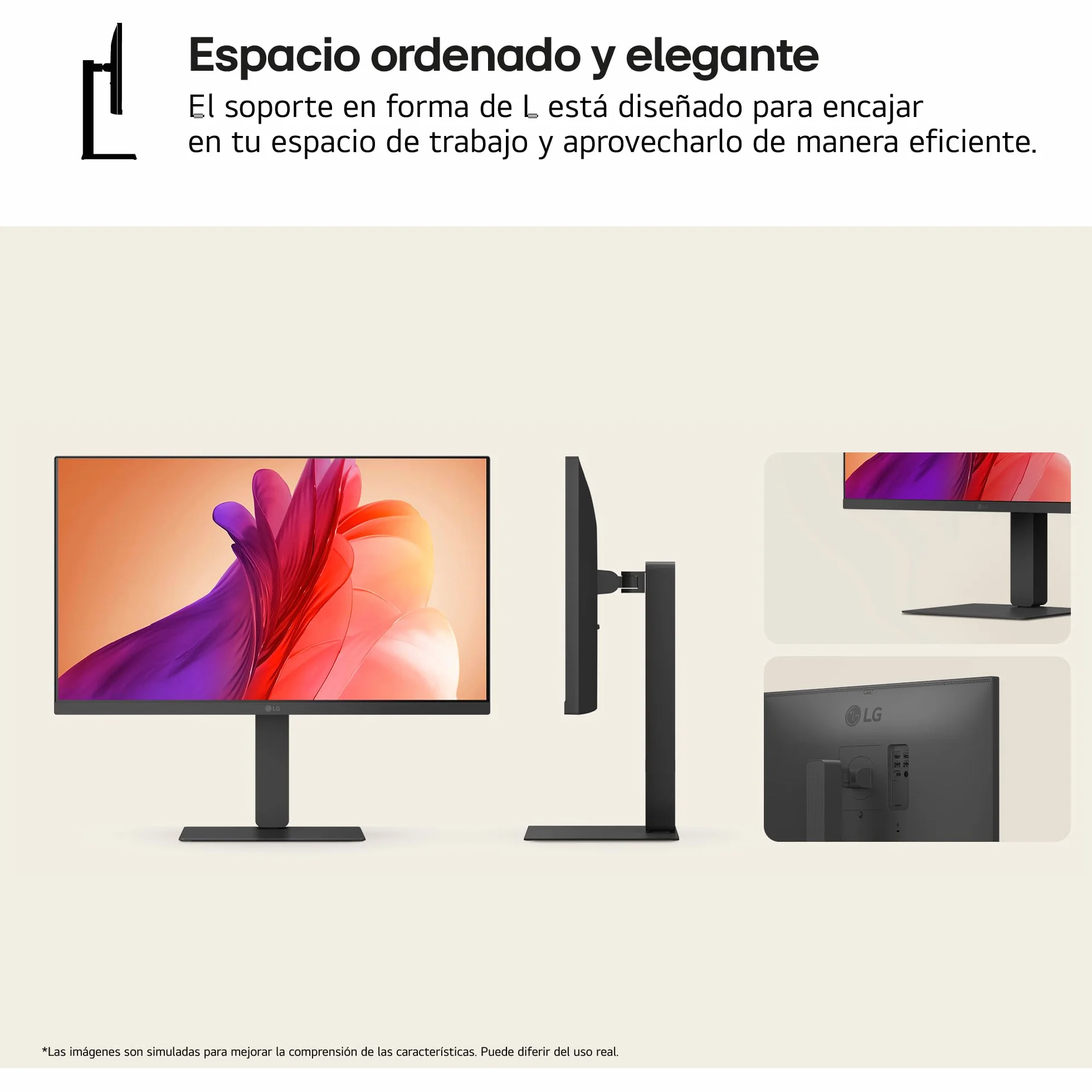 LG 27U730A-B Monitor 4K UHD 27" IPS 60Hz HDR10 USB-C Negro