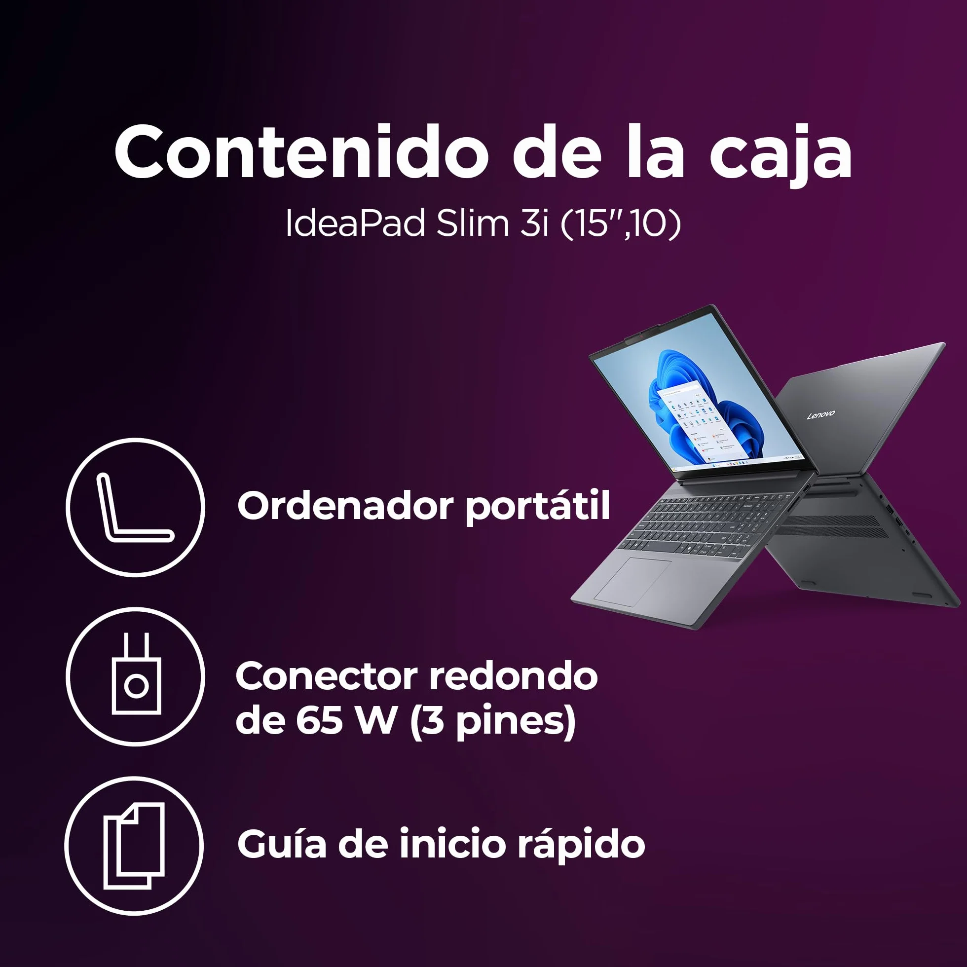 Lenovo IdeaPad Slim 3 Gen 10 – Ordenador Portátil 15.3" WUXGA (Intel Core i7-13620H, 16 GB RAM, 1TB SSD, Gráficos Intel UHD, Wi-Fi 6, Windows 11 Home) Teclado QWERTY Español - Gris Luna