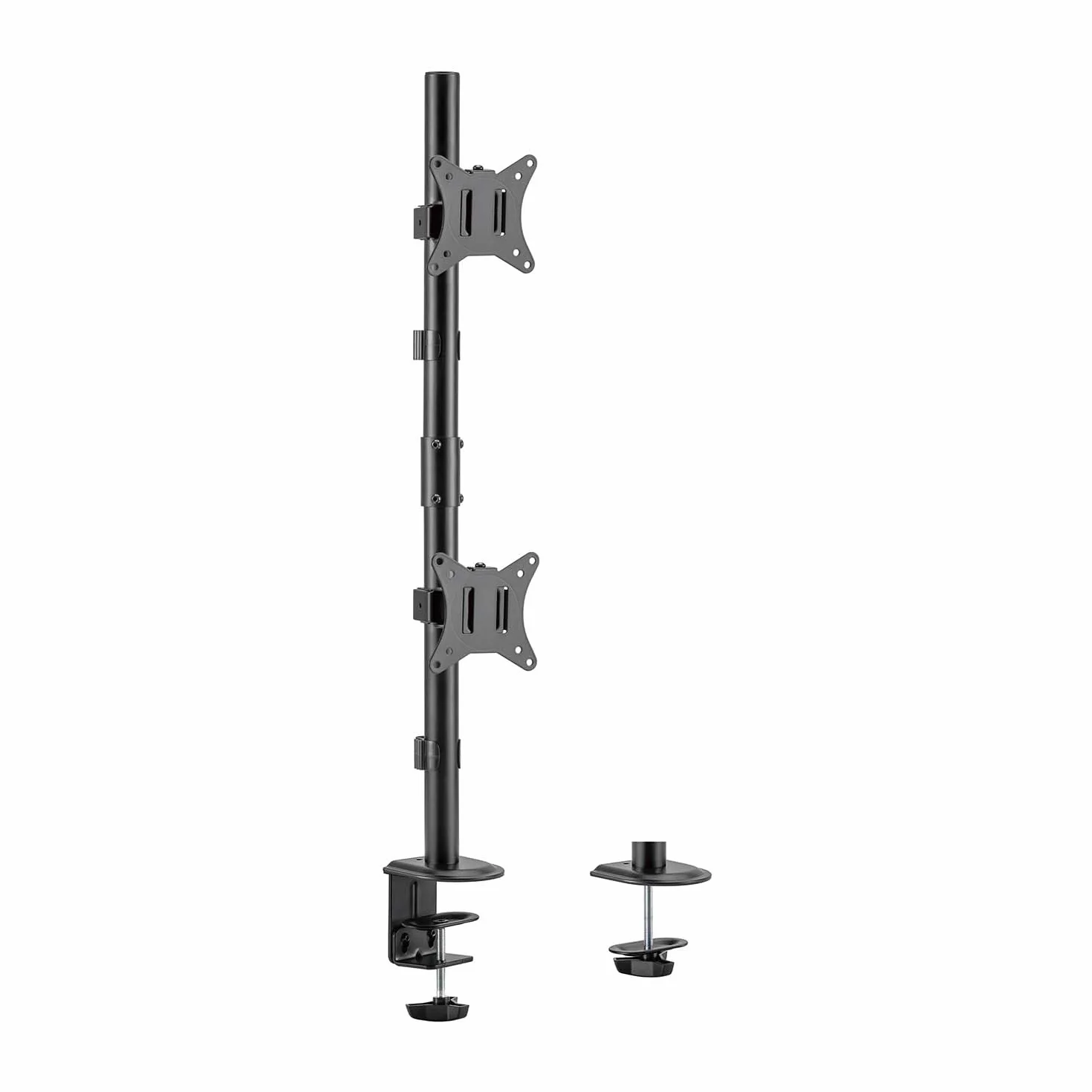 AISENS - DT32TSR-229 - Soporte de Mesa Eco Giratorio e Inclinable para 2 Monitor/TV 9Kg de 17-32, Negro