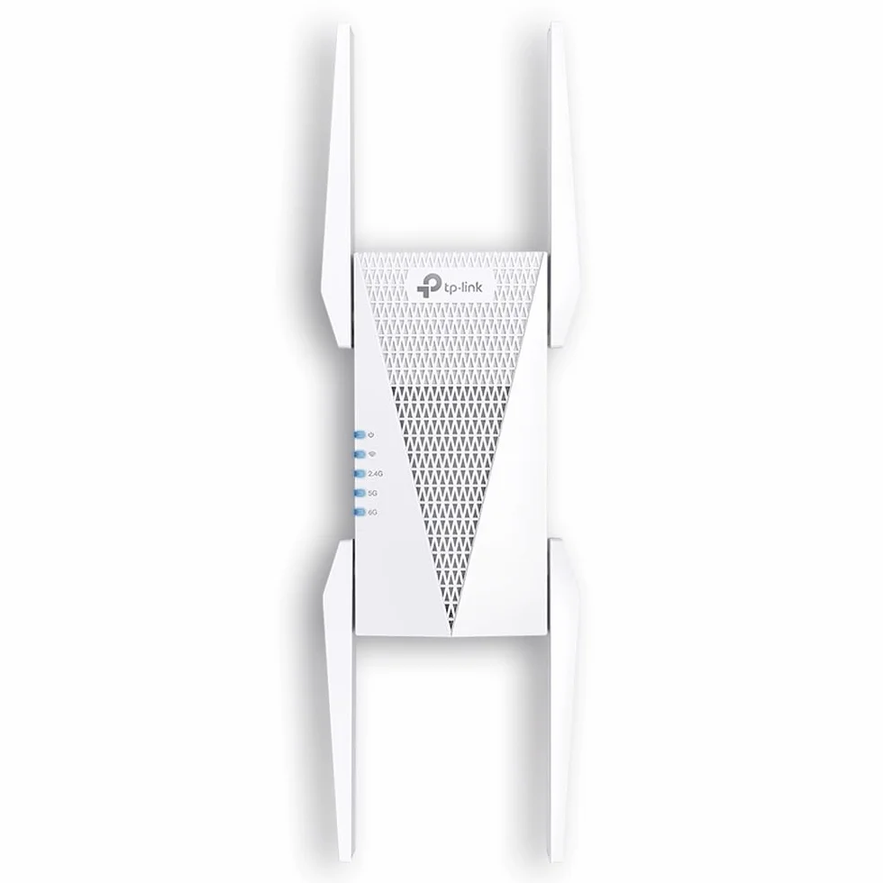 TP-Link RE815XE Repetidor WiFi 6e Mesh AXE5400, Triple Banda,Banda Exclusiva 6GHz,Canal de 160MHz,Fácil Control por App,Compatible con EasyMesh