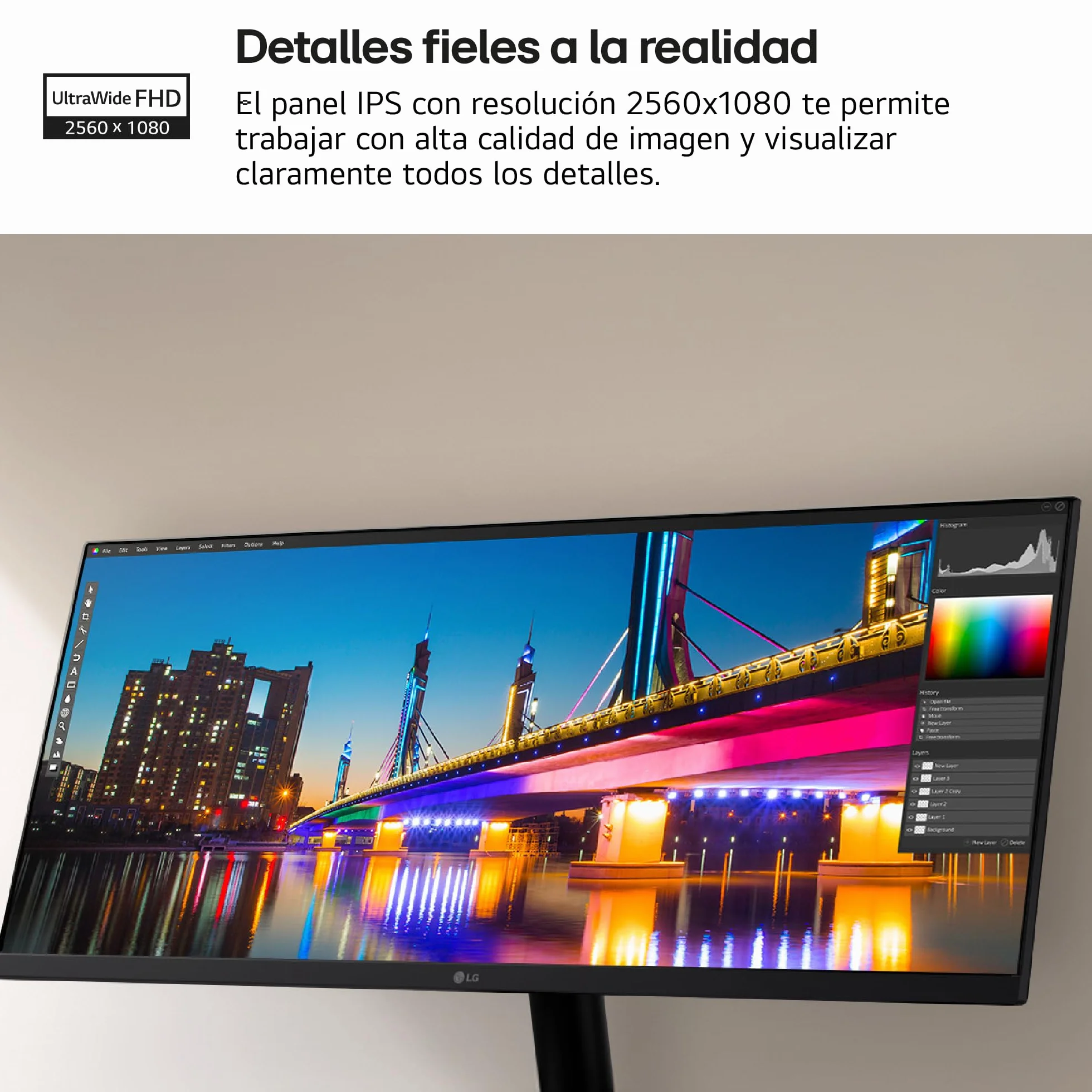 LG 29U511A-B Monitor UltraWide 29" 2560x1080 21:9 IPS UWFHD HDR10 100Hz 5ms GtG Negro