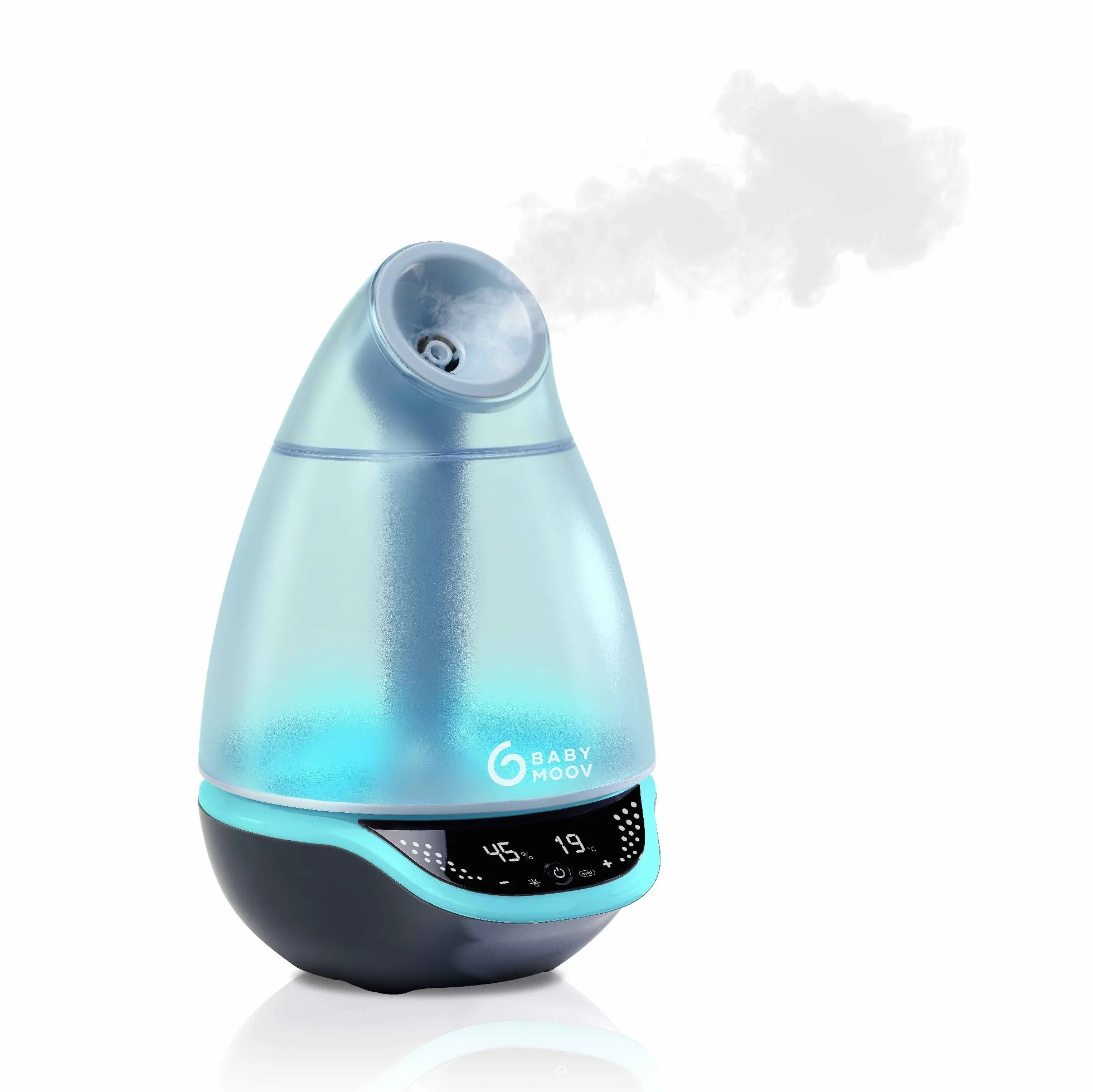 Babymoov Humidificador digital Hygro Plus luz nocturna 7 colores control automático humedad difusor aceites esenciales Multicolor