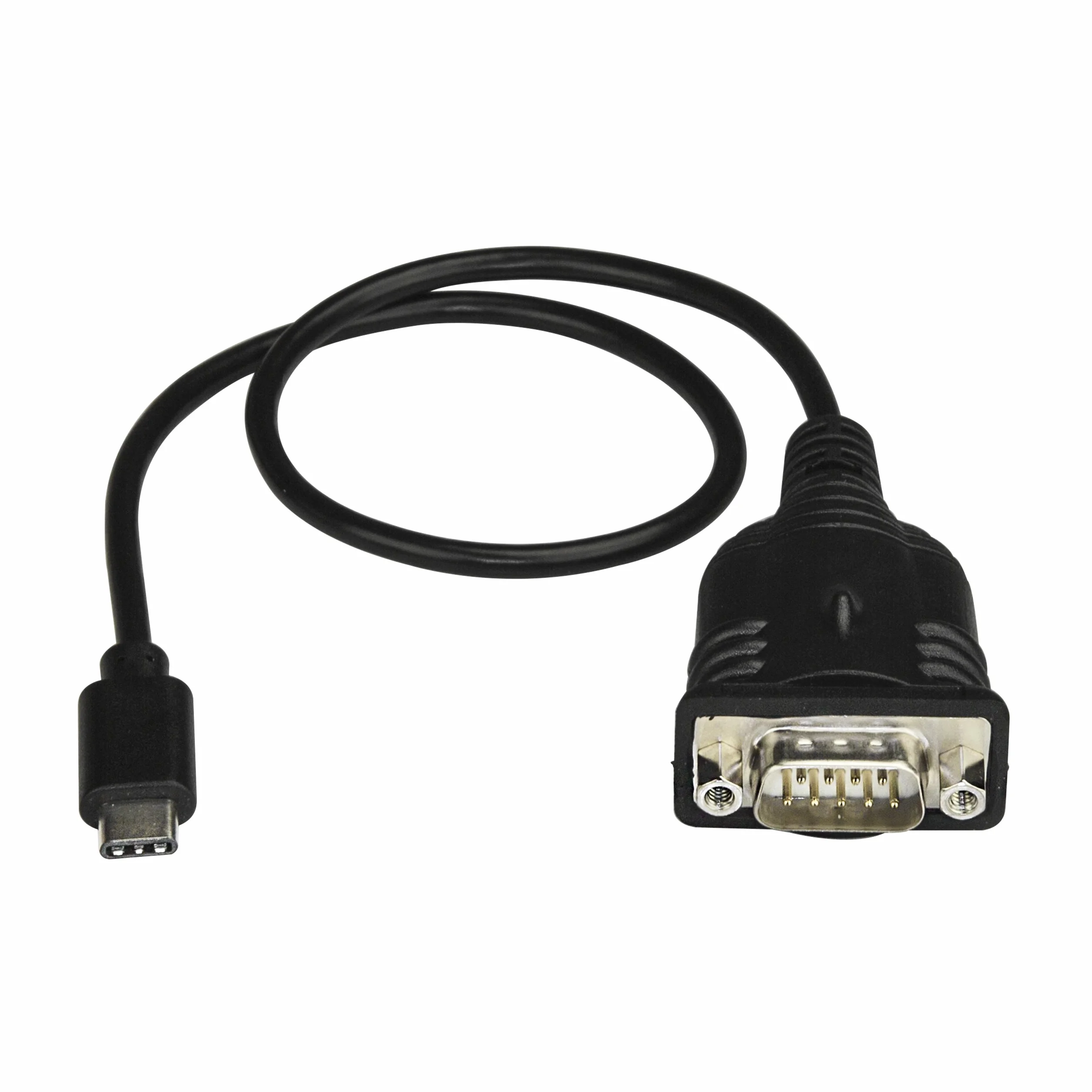 StarTech Adaptador USB-C a Serie DB9 RS232 - Cable Conversor (ICUSB232C) | Cable USB-C a serie, Conector DB9, Negro