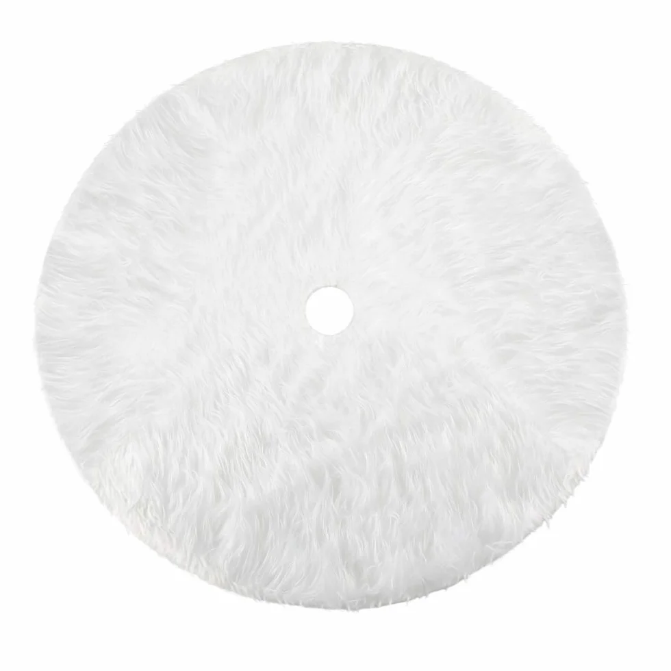 HOWAF Falda de Árbol de Navidad 31 Pulgada Piel Sintética Blanca Decoración Navideña