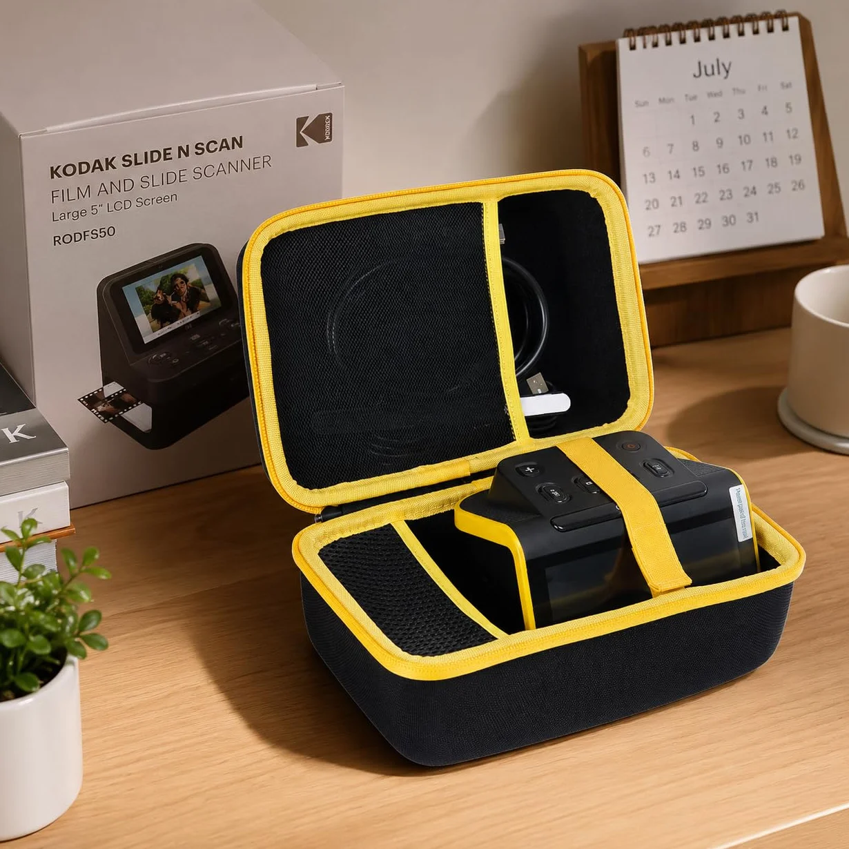 Khanka Estuche para Kodak Slide N SCAN con Gran Pantalla LCD de 5 Pulgadas RODFS50,Bolsa de Transporte con Bolsillo para Accesorios del Escáner de Diapositivas Kodak, Solo Funda