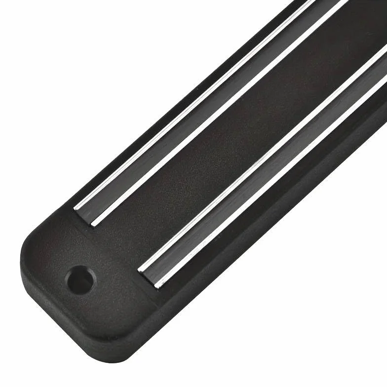 CHEFZOCO Barra Magnética para Cuchillos Acero Inoxidable 33 cm Negro
