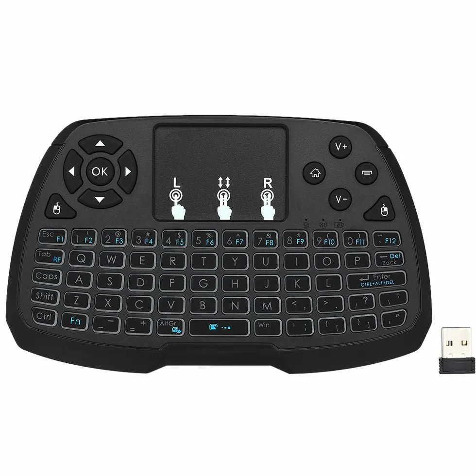 Docooler Control Remoto Teclado Inalámbrico con Ratón de 2.4GHz para el Cuaderno de la PC TV Smart TV de Android TV Box