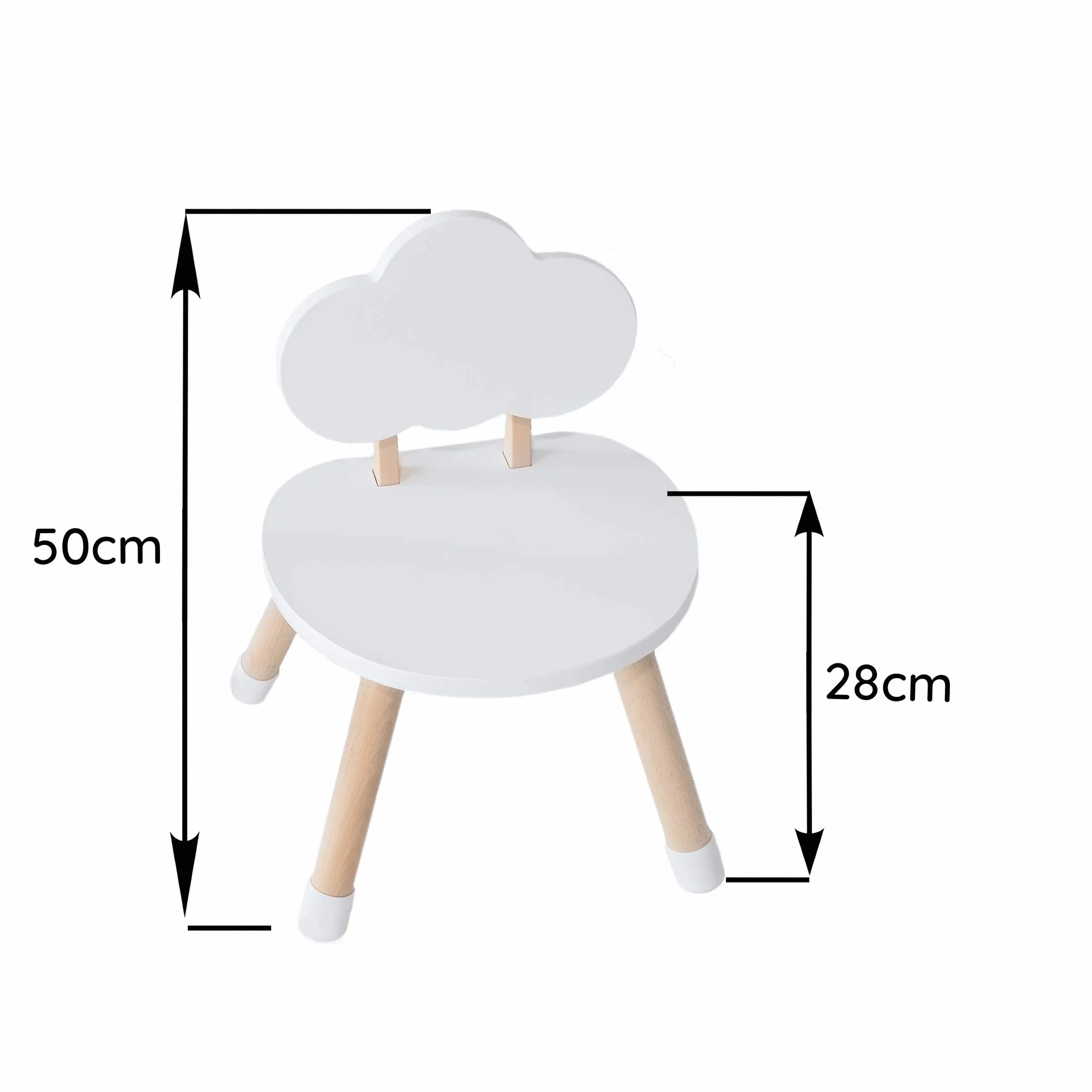 Mesa y Silla Infantil Madera Pino Conjunto Mesa Redonda 2 Sillas Blanco