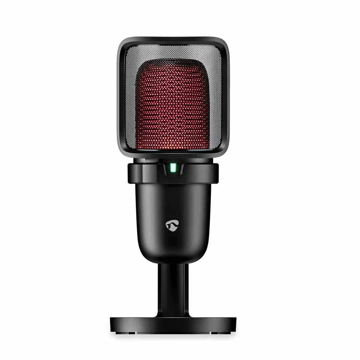 NEDIS Micrófono para Streaming y Gaming - Utilizado para: sobremesa/portátil - USB Type-A - Interruptor de Encendido/Apagado - Filtro Pop