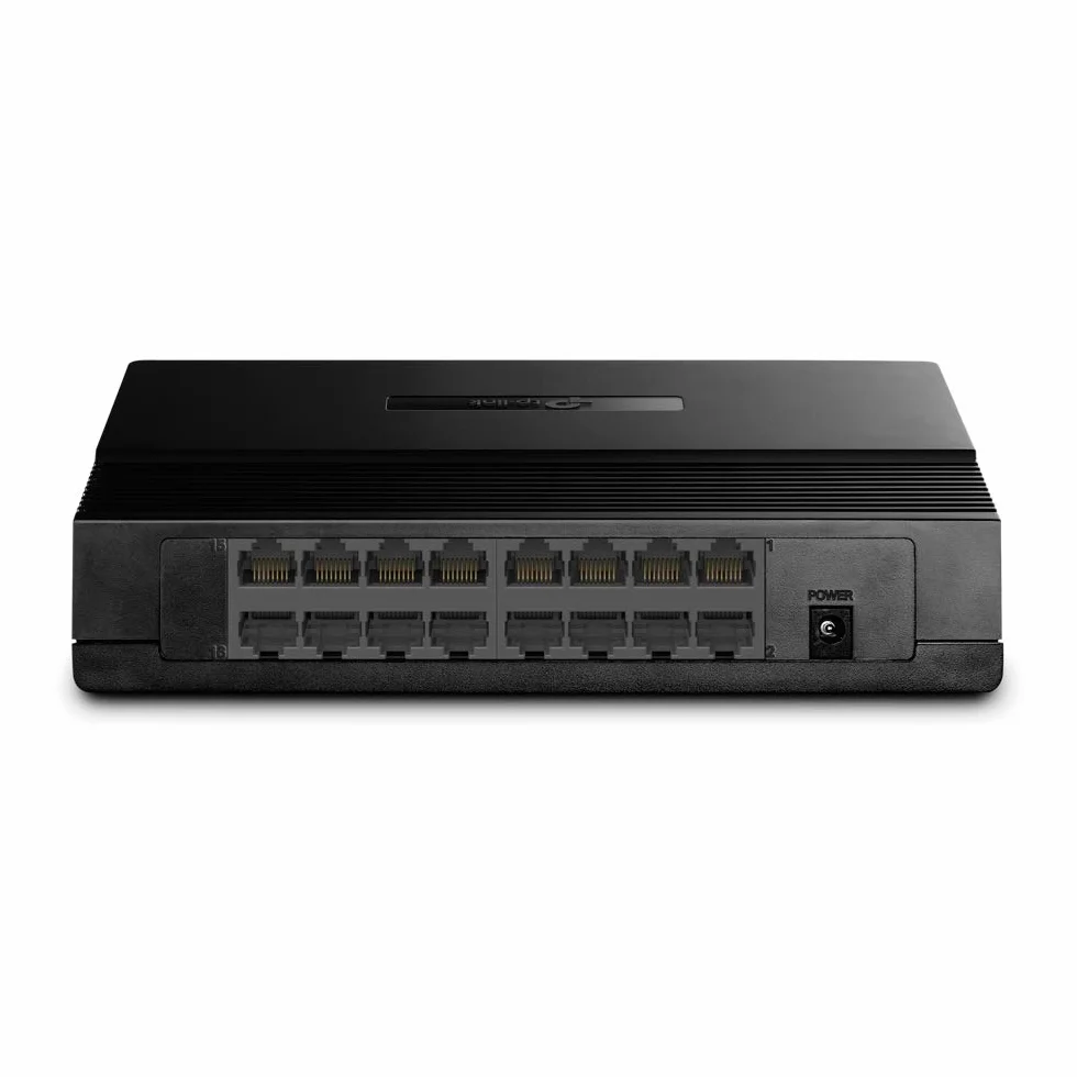 TP-Link TL-SF1016D 16-Port 10/100 Mbps Desktop Ethernet Switch/Hub, Ethernet Splitter, Plug & Play, no configuration required, Black