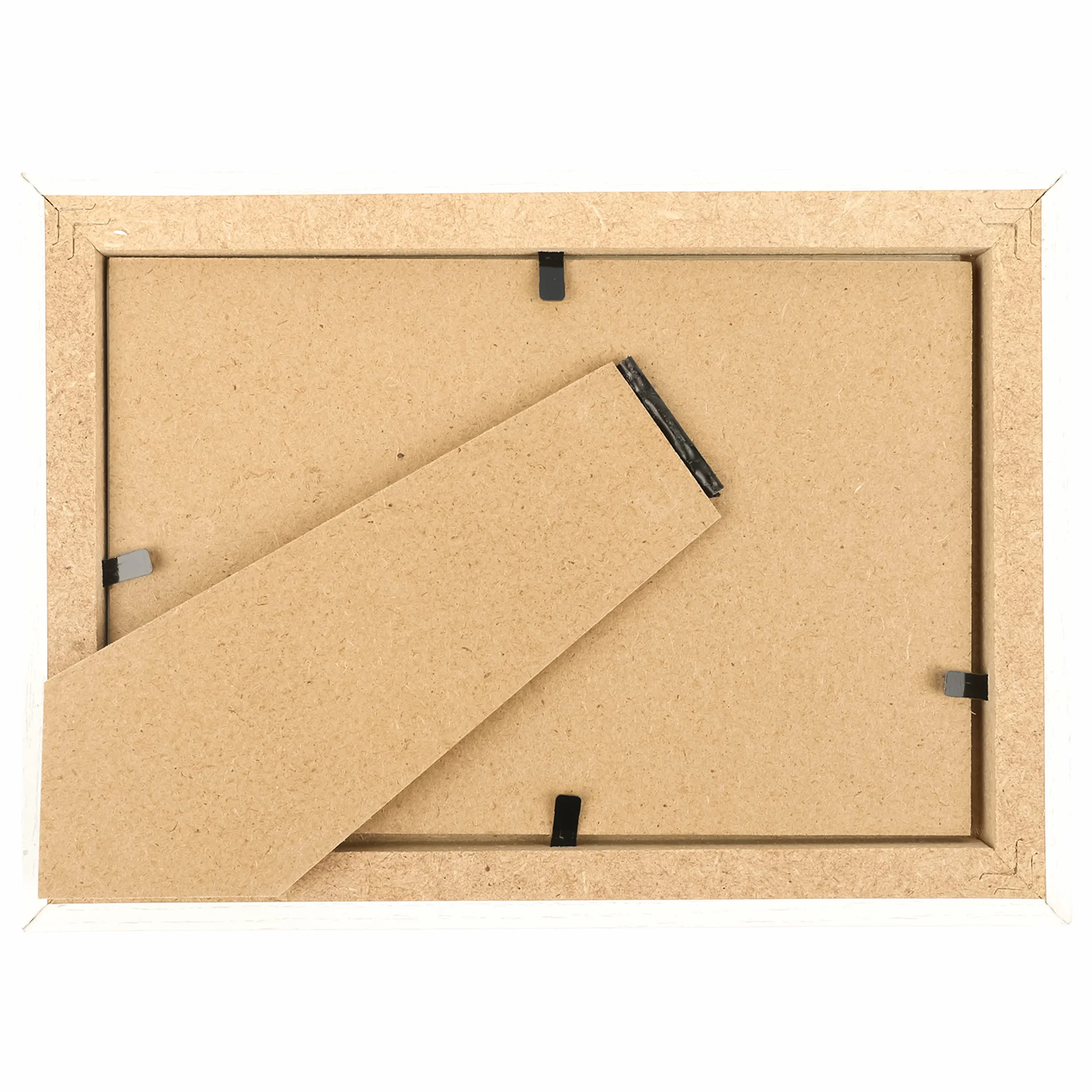 H HANSEL HOME Marco de Fotos 15 x 20 cm Blanco Madera Cristal Decoracion