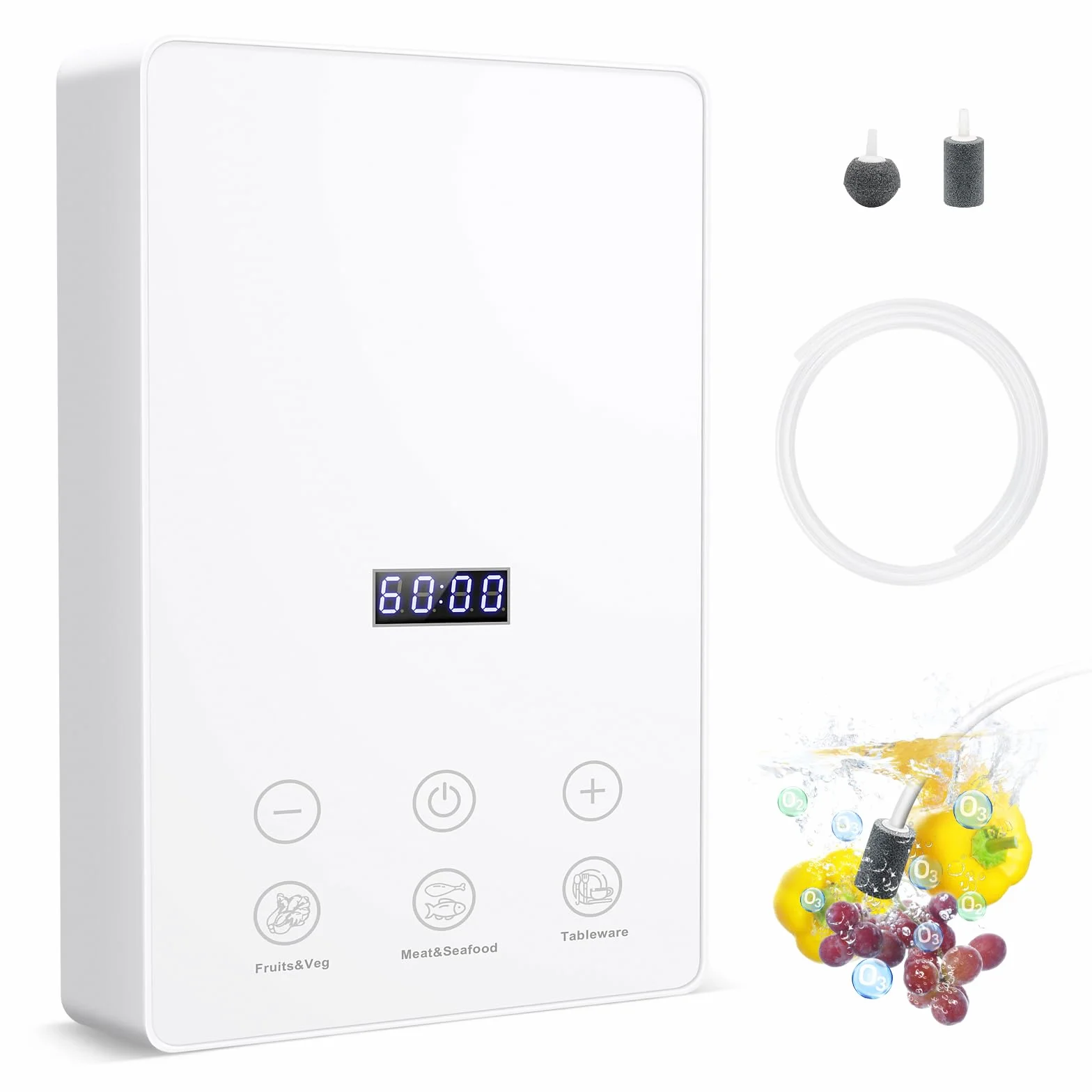 ICARE Ozonizador de agua 1000mg/h con temporizador 60 minutos purificación frutas verduras carne