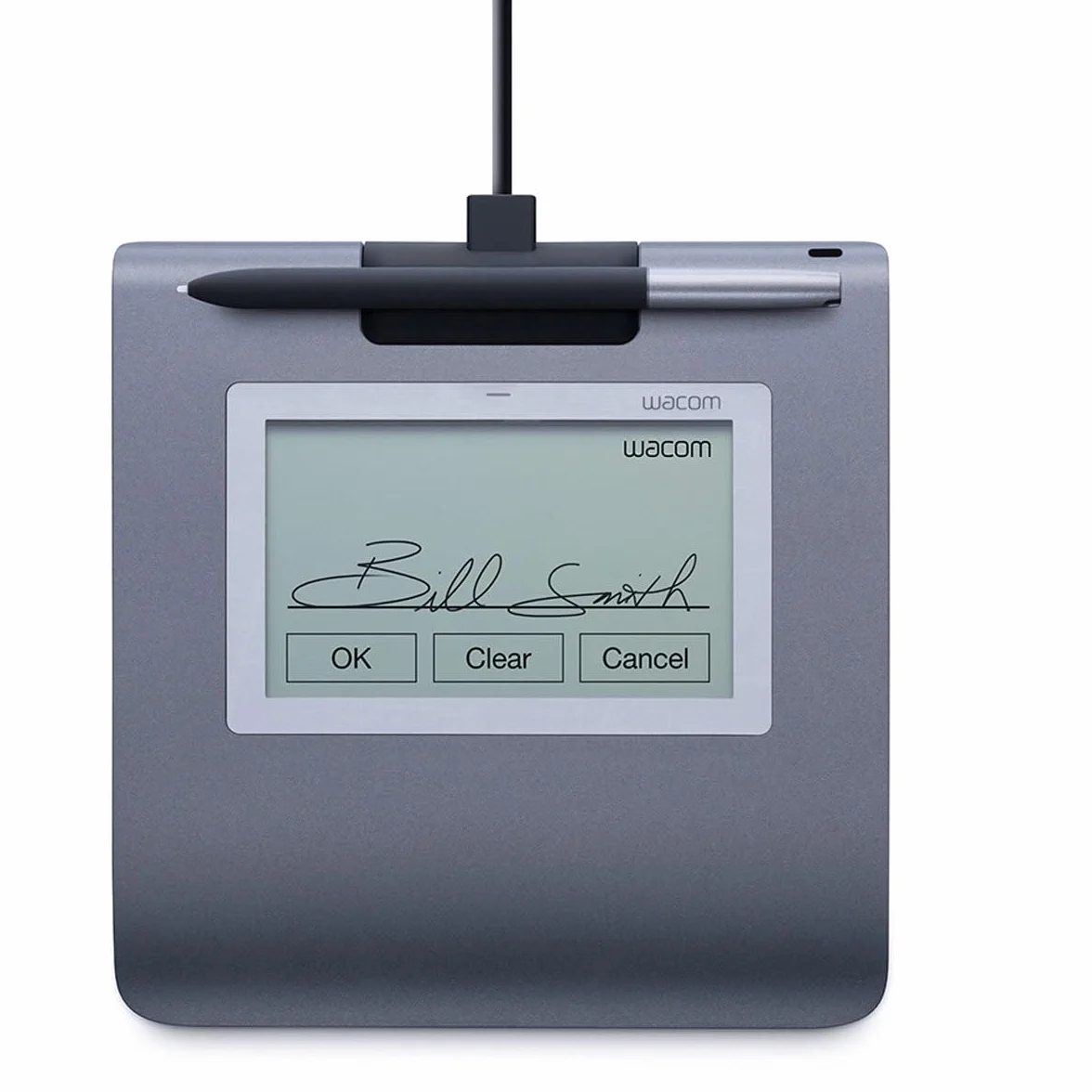 Wacom STU-430 Signature Pad Tableta digitalizadora 2540 líneas por Pulgada 96 x 60 mm USB Negro, Gris - Tableta gráfica (Alámbrico, 2540 líneas por Pulgada, 96 x 60 mm, USB, Pluma, 200 pps)