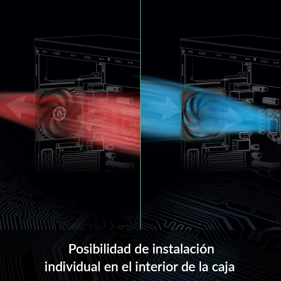 ARCTIC P12 (5 Piezas) - Ventilador PC 120mm, Fan 120mm, Ventilador de Caja, Optimizado para Presión, 1800 RPM - Negro