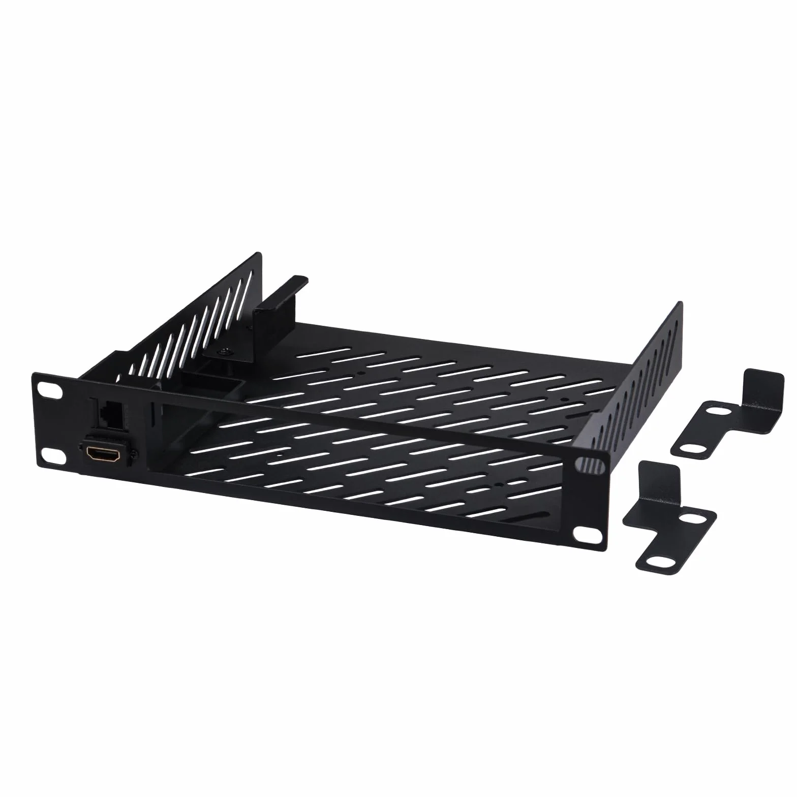 GeeekPi Estante de montaje en rack para mini PC de 25.4 cm 1U con puerto RJ45 CAT6 y puerto HDMI para DeskPi RackMate T1/T0