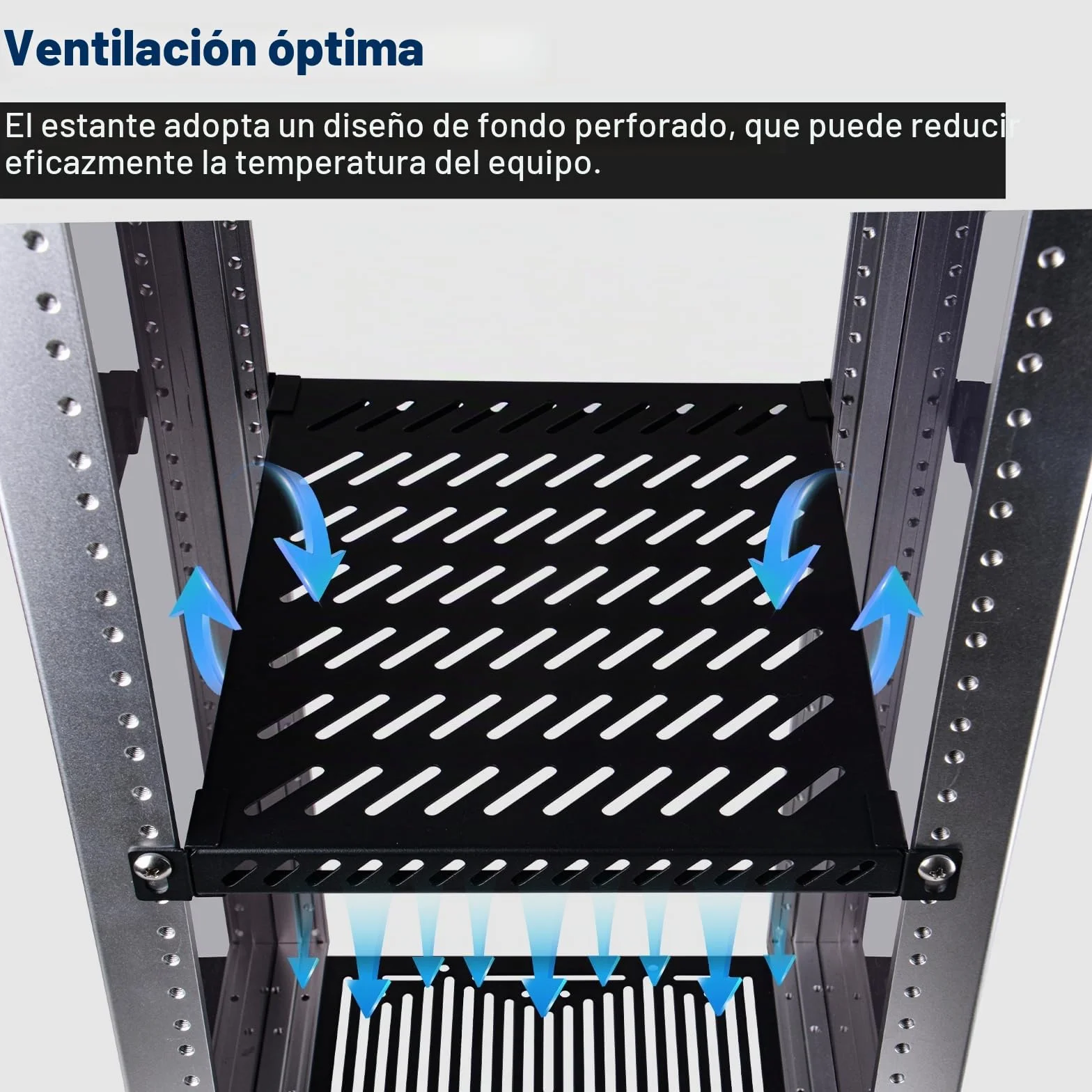 GeeekPi - Estantería para Rack de 25 kg de Alto Rendimiento para Armario de Red DeskPi RackMate T2, diseño Perforado, Capacidad de Carga de 25 kg, Color Negro