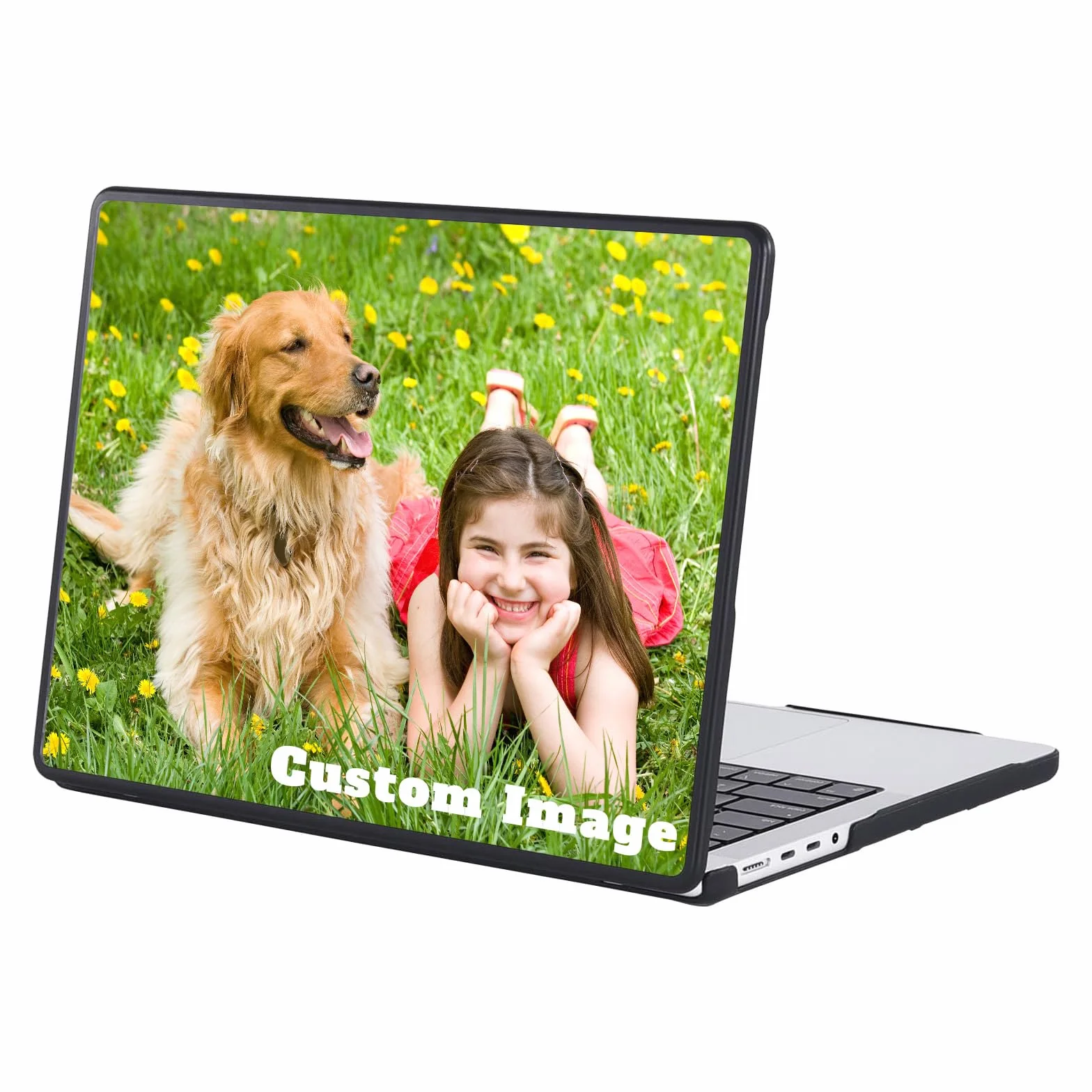 Funda rígida de plástico personalizada para MacBook Air de 13 pulgadas M1/A2337/A2179/A1932 (versión 2020, 2019 y 2018), con nombre, logotipo, personalizable, para Apple Mac Air 13, transparente