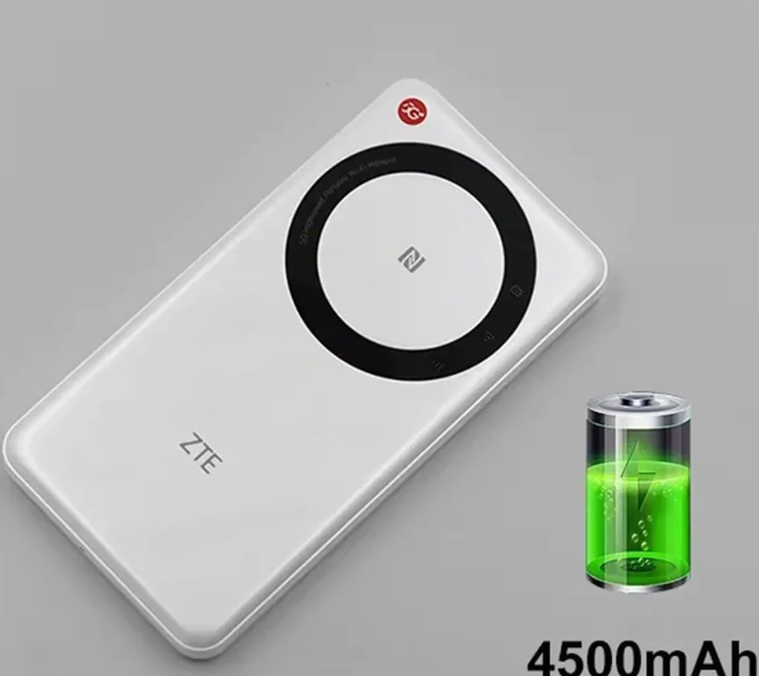 ZTE 5G Pocket WiFi U30 Air 4500mAh Tipo-C 867Mbps 2.4/5GHz Dual Band Portable Hotspot 5G 4G LTE Tarjeta SIM Router Móvil - Blanco