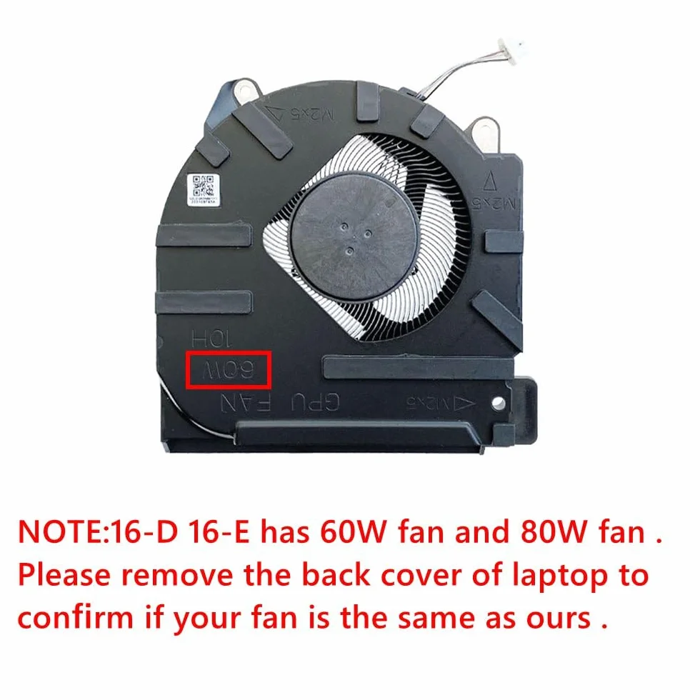 Replacement Laptop GPU Cooling Fan Compatible with HP Victus 16-D 16-E 16-e0011ns RTX3050 Version TPN-Q263 TPN-Q264 Quiet Cooler Fan EG75070S1-C700-S9A EG75070S1-C710-S9A (60W GPU fan)