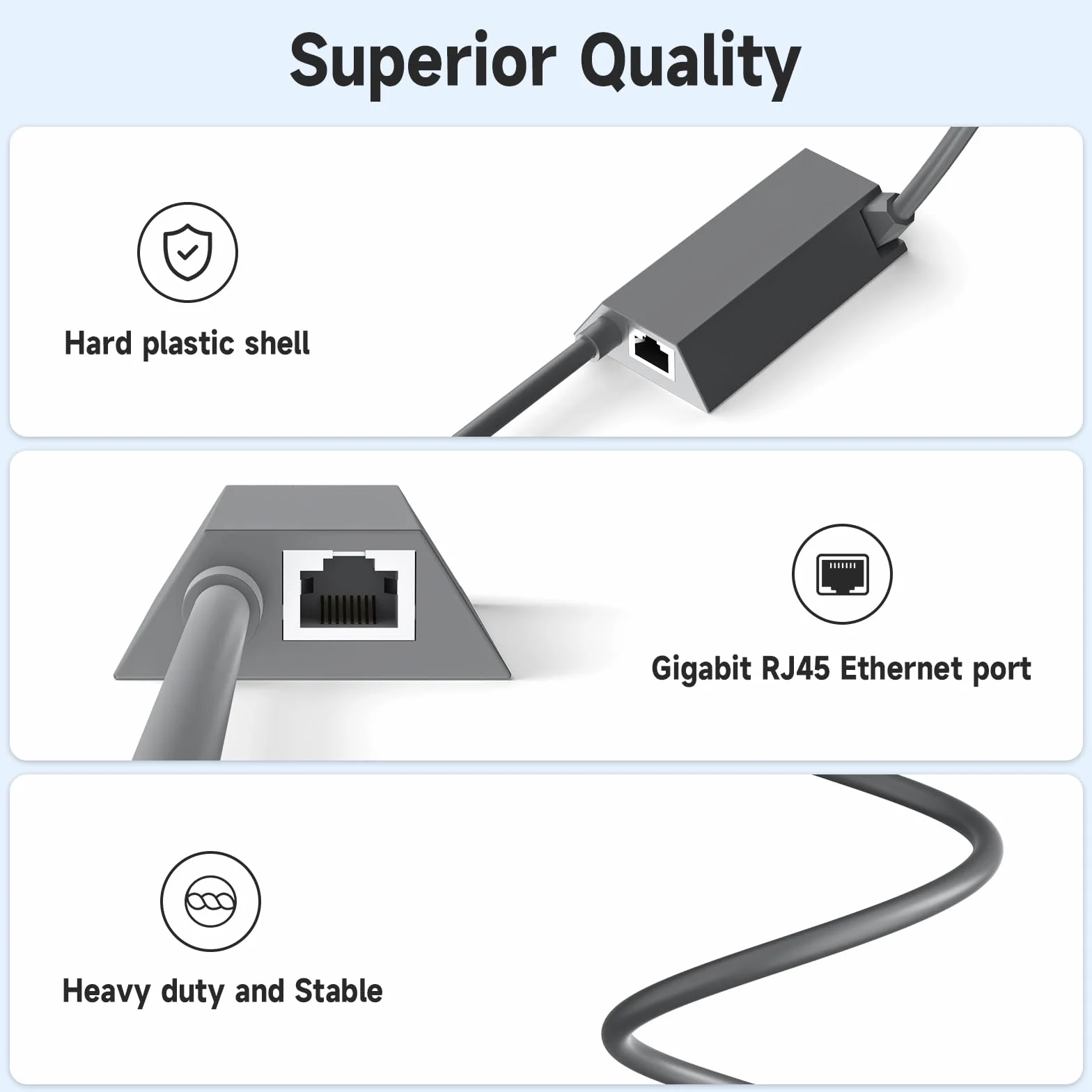 Starlink Adaptador Ethernet para Starlink V2/Gen 2, RJ45 Gigabit Ethernet Conexión de Red rápida y Estable para Starlink | Gris