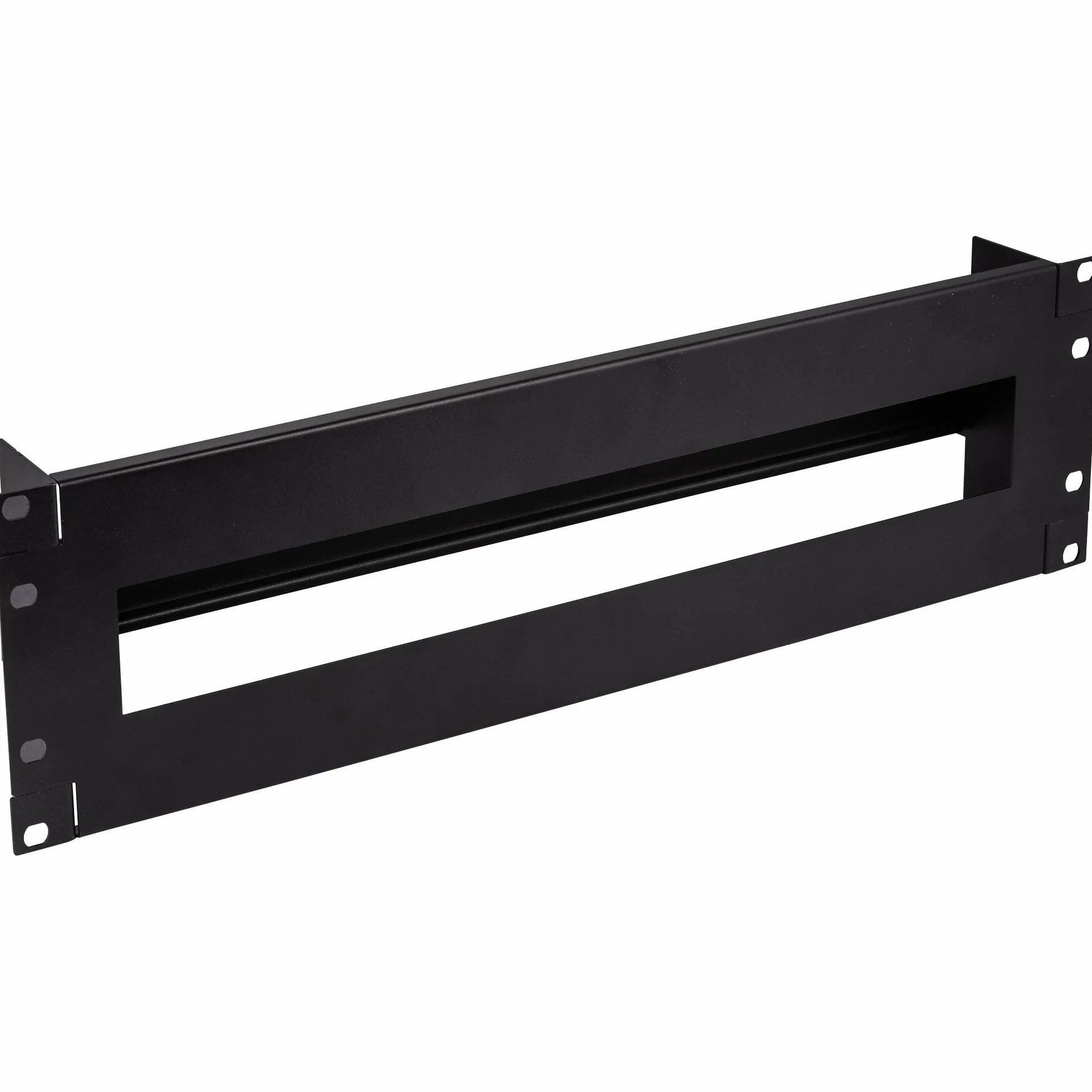 InLine 19106B - Regleta con interruptor (19", 3U, con carril), color negro