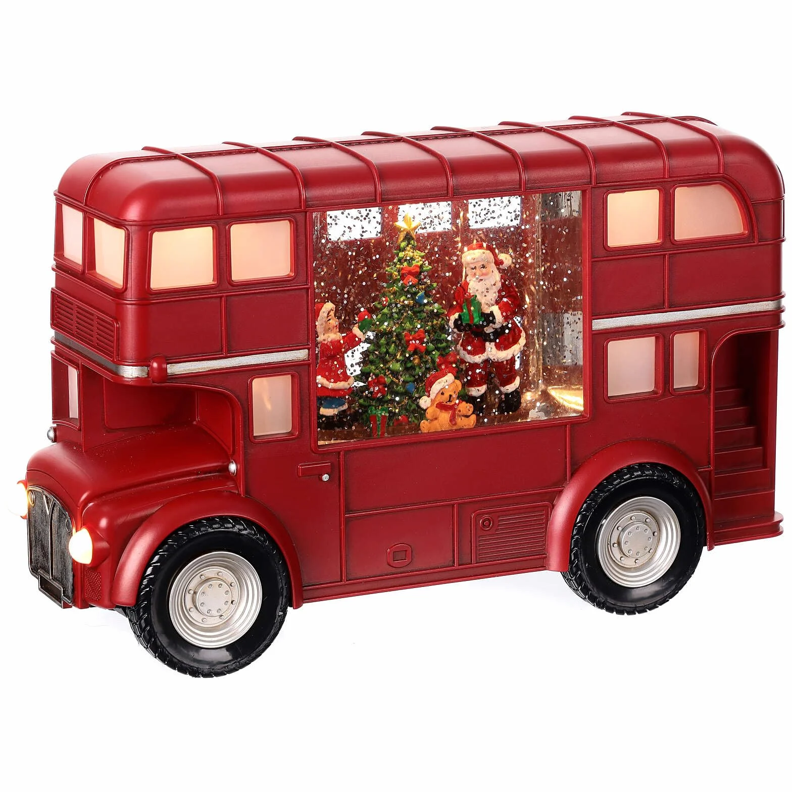 Caja de música navideña con melodía, Bola de nieve decorativa 30 cm