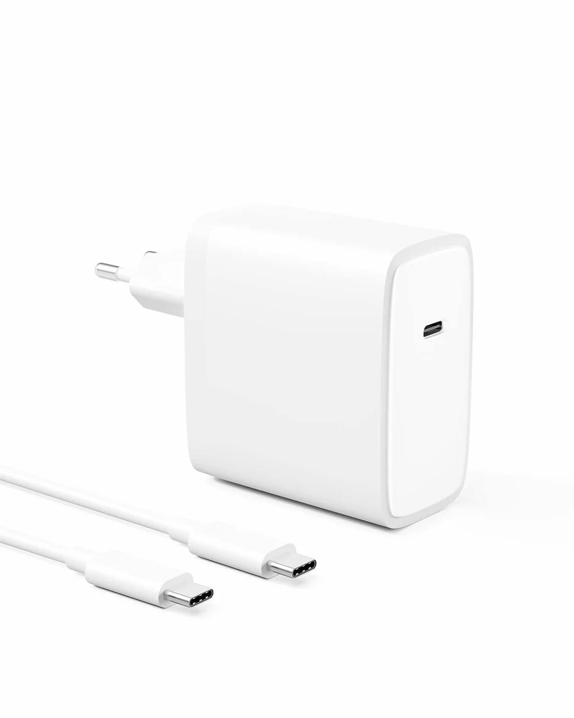 100W Cargador USB C Compatible con MacBook Pro 16 14 MacBook Air 15 13 Pulgadas 2025 2024 2023 2022 2021 2020 2019 2018 M4 M3 M2 M1, Adaptador de Corriente Compacto, Cable USB-C 2M 5A (Blanco)